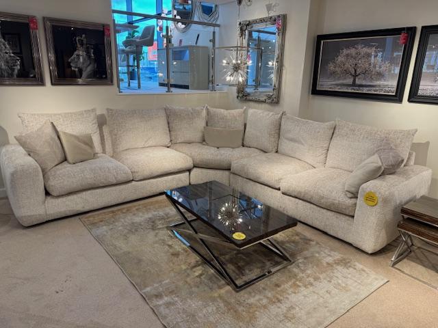 Pandora large corner & stool in  on Furniture Village