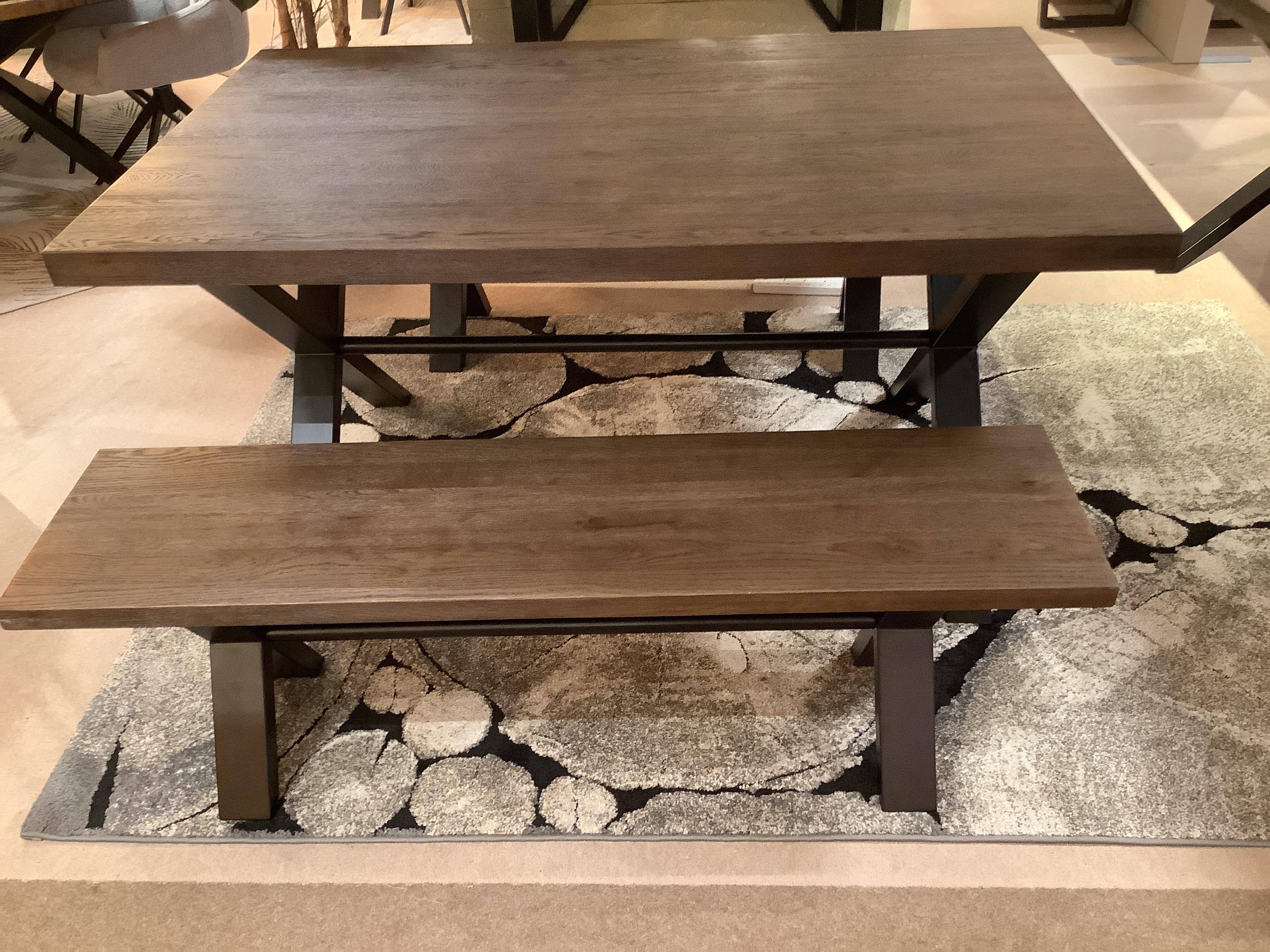 Mars 150cm table and two benches in  on Furniture Village