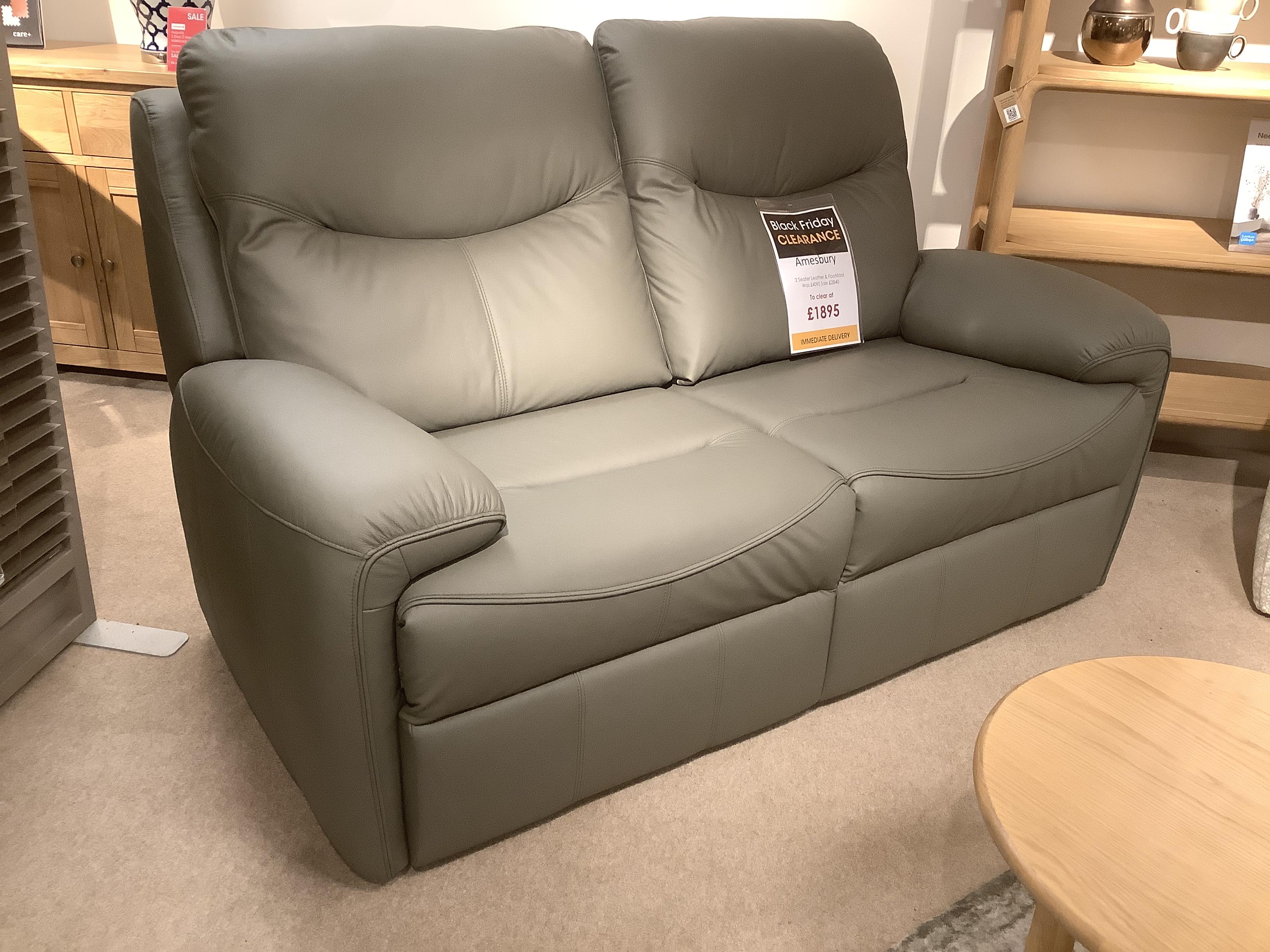 Amesbury 2 Seater & Footstool in  on Furniture Village