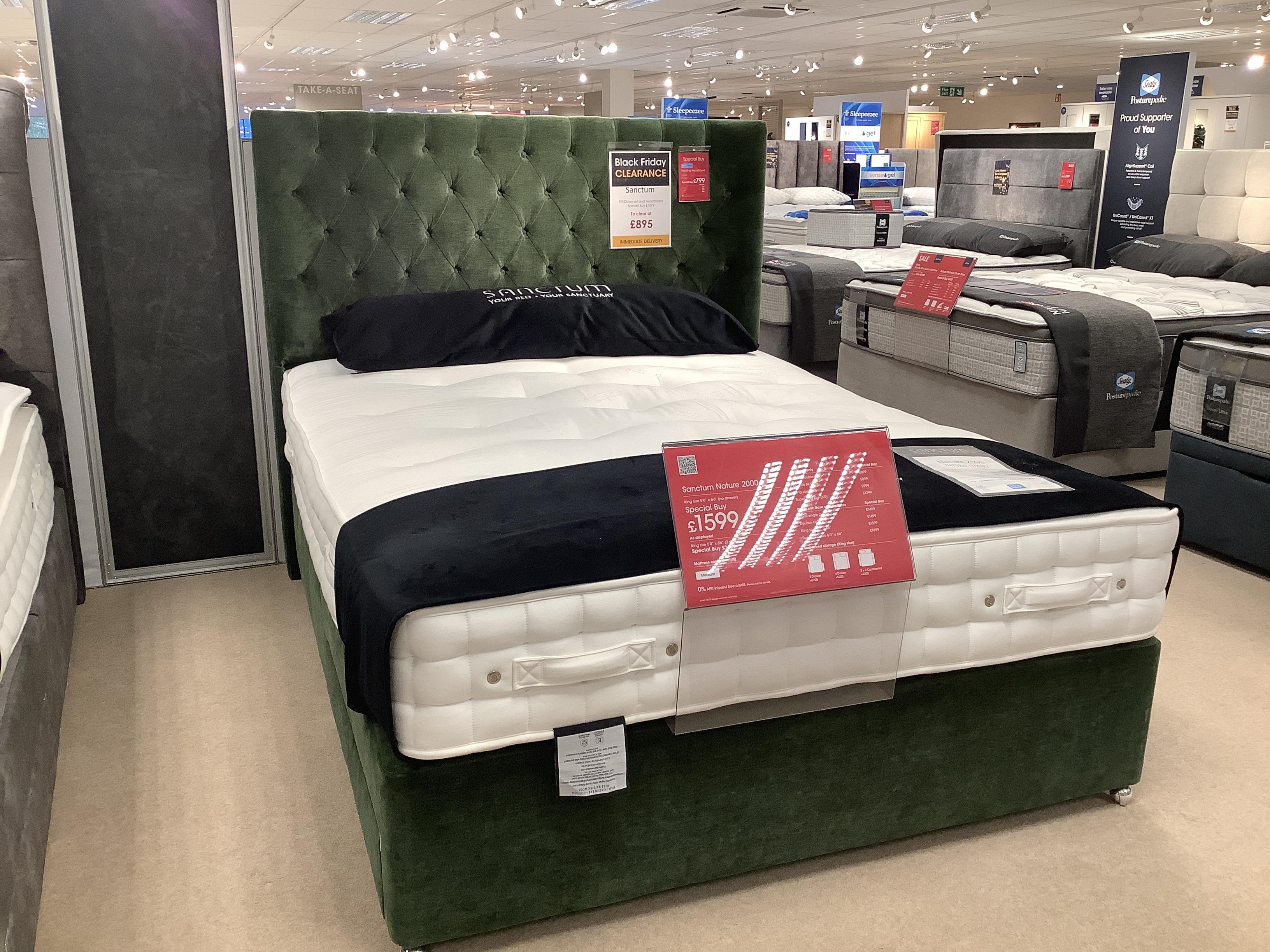 Sanctum 5&rsquo;0 Divan Set & Headboard in  on Furniture Village