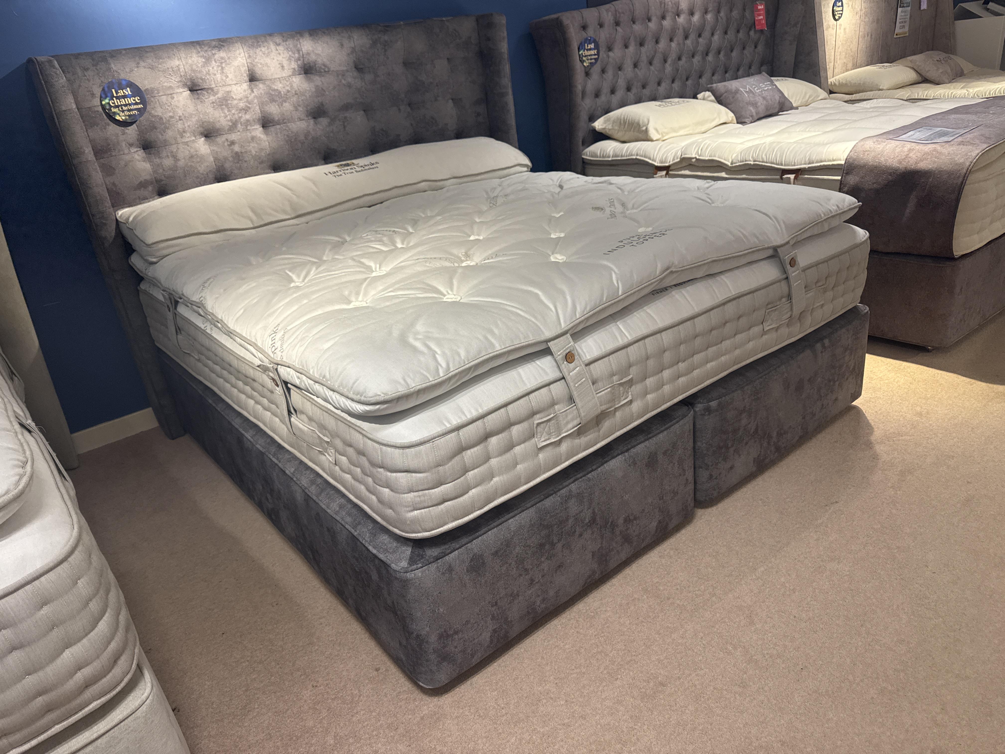 Indulgent 6’0 divan set with Onyx  headboard in  on Furniture Village
