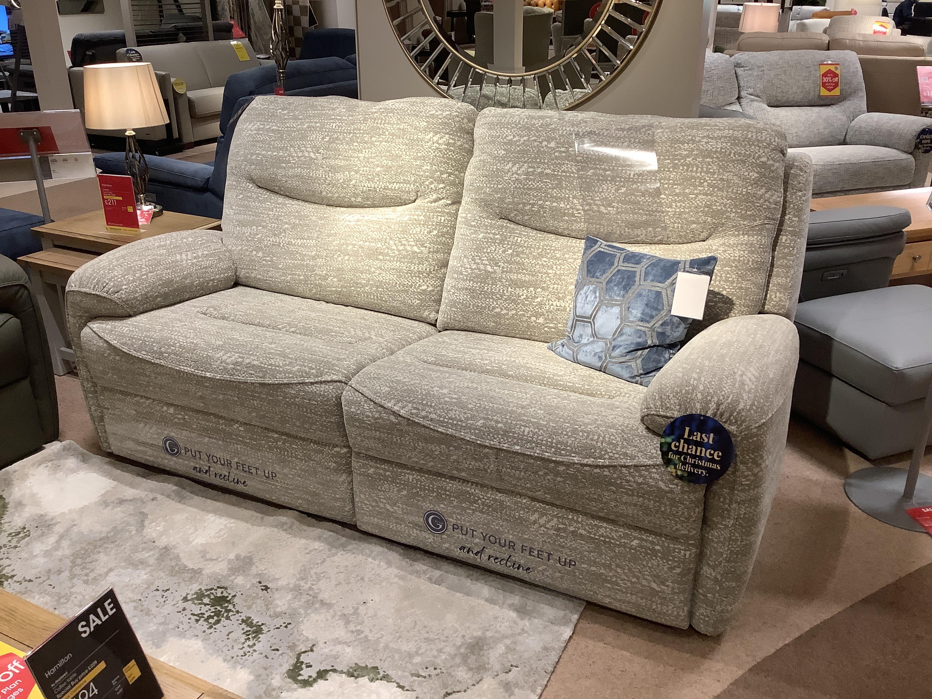 Amesbury 3 Power Sofa & Chair W/ Power Recliner & Heated Seat in  on Furniture Village