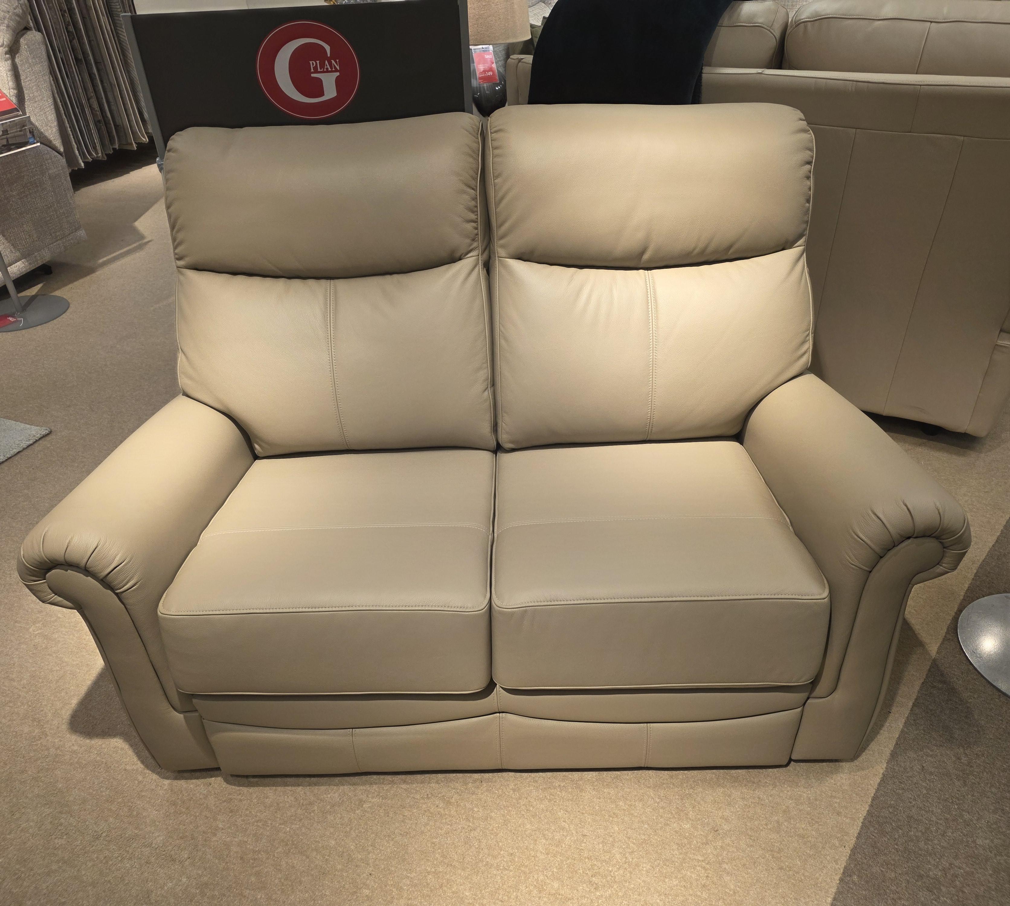 G Plan Avon Small 2 Seater Leather Sofa in  on Furniture Village