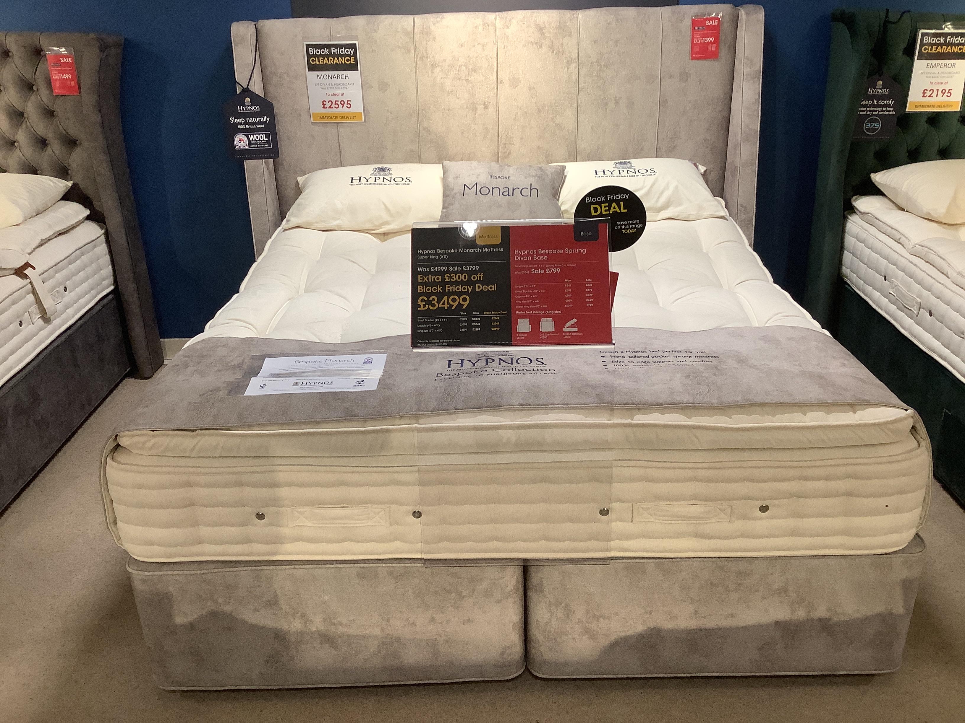 Monarch 6’ divan and headboard in  on Furniture Village