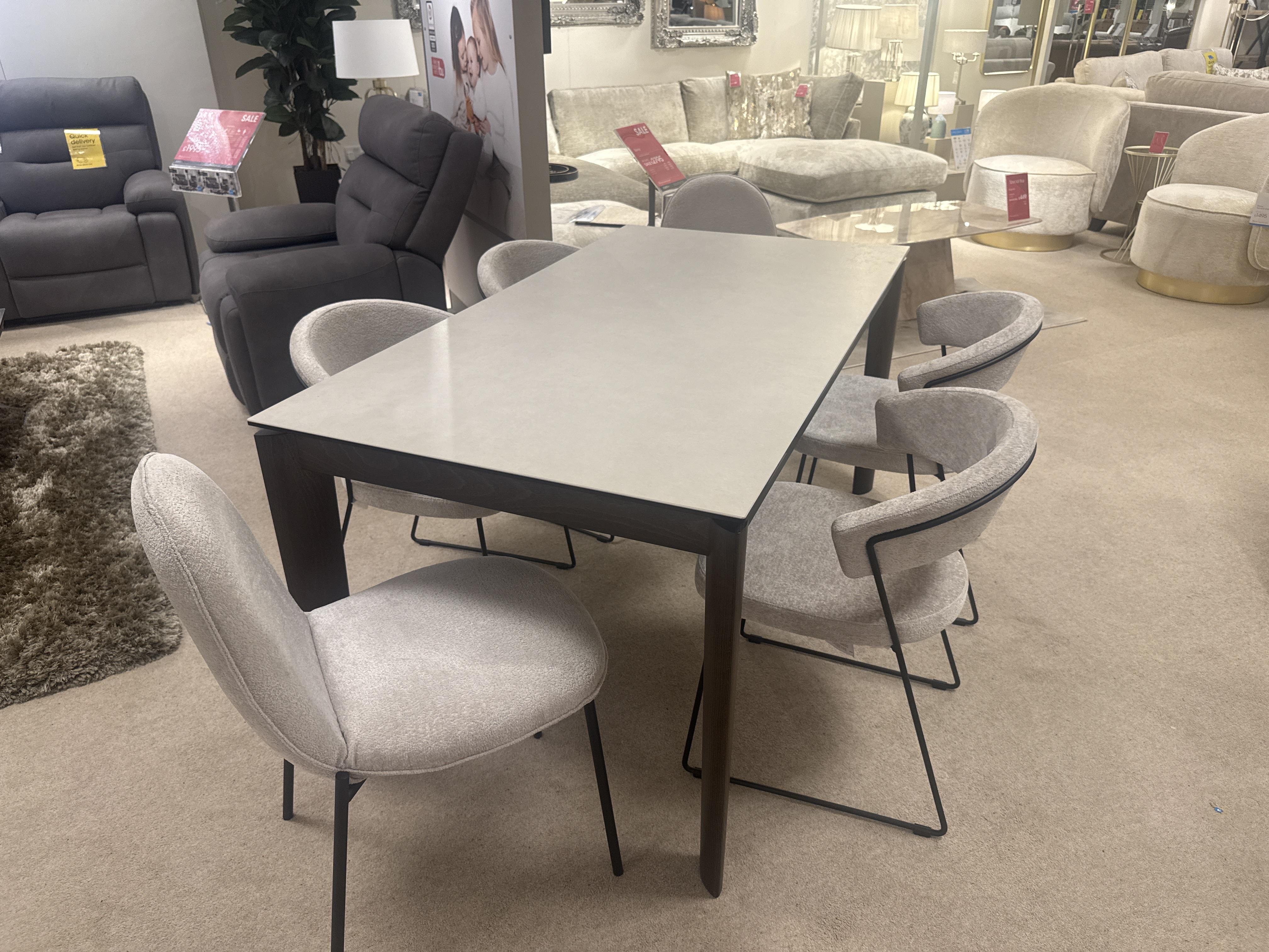 Rosa Table with 6 chairs in  on Furniture Village