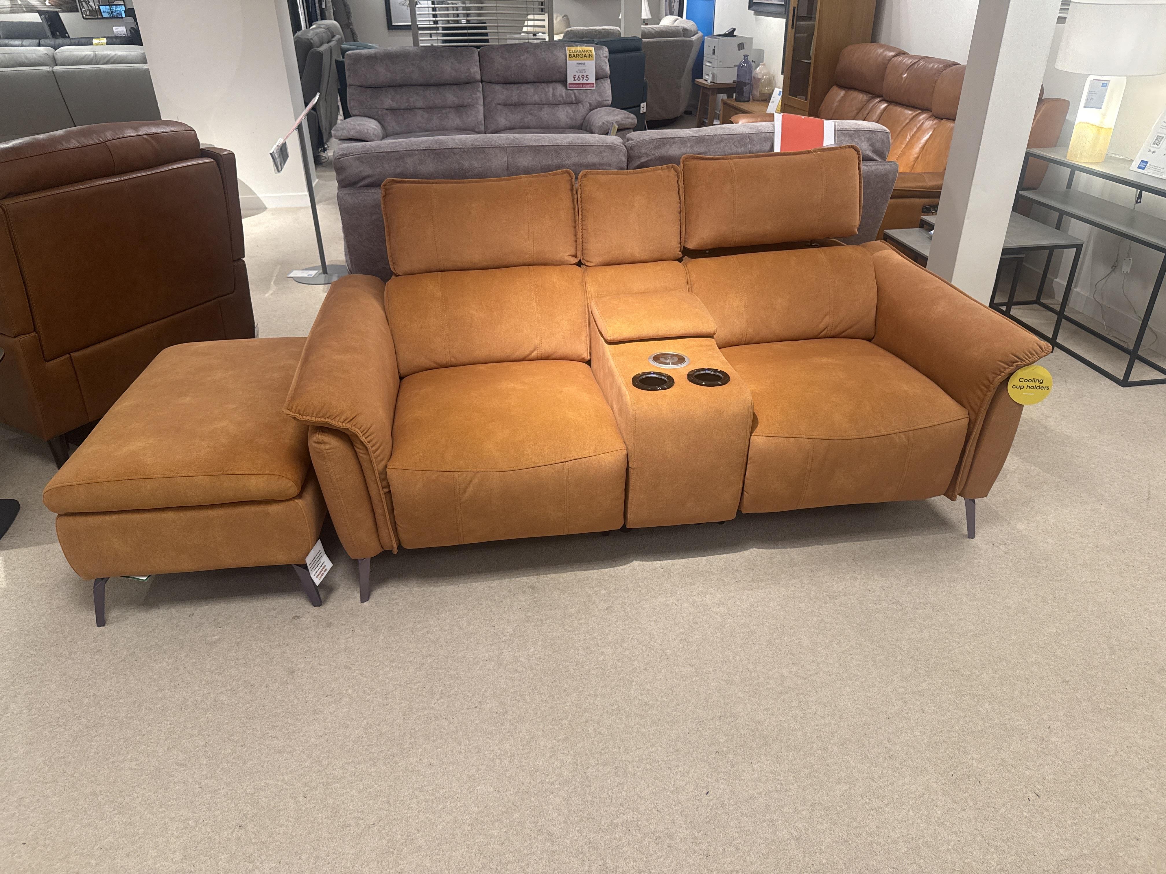 Jude 2 Seater Power Recliner with Footstool in  on Furniture Village