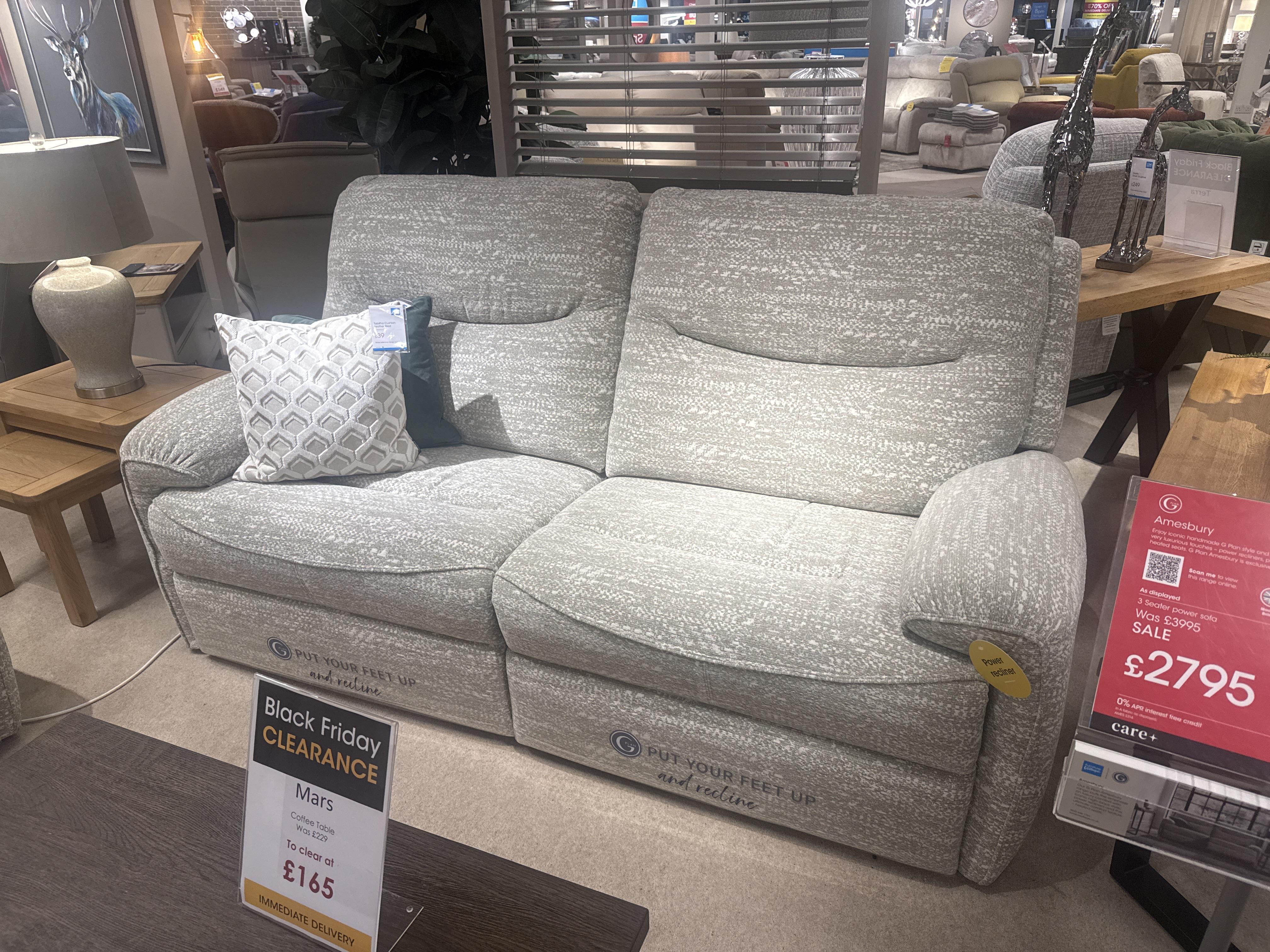 G Plan Amesbury 3 Seater Recliner Sofa and Recliner Armchair with Heated Seat in  on Furniture Village