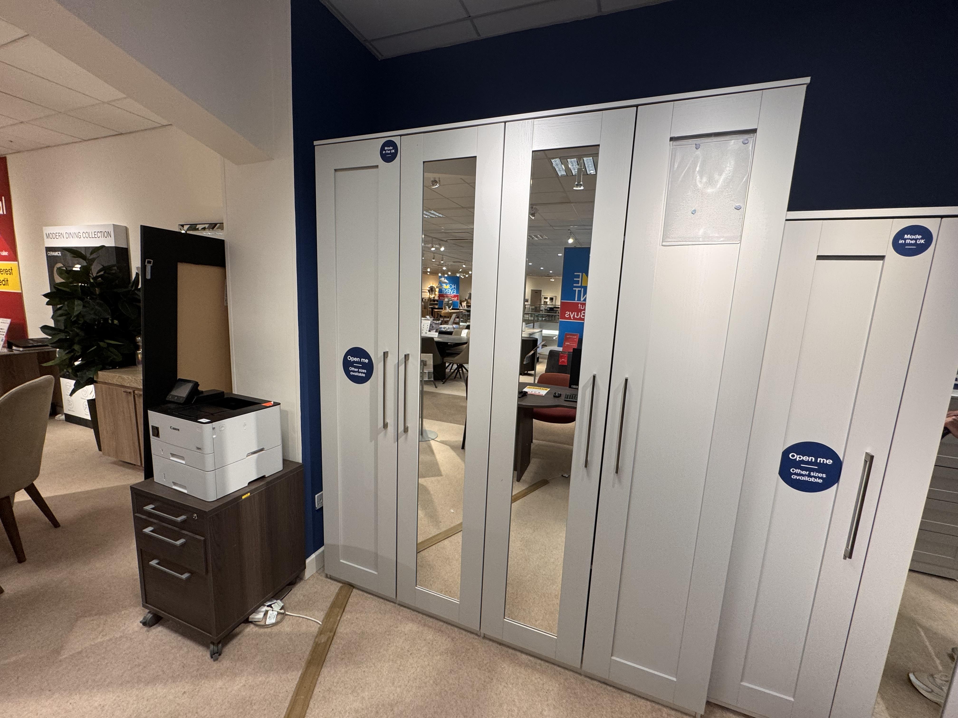 Fenchurch tall 4 door hinged wardrobe in  on Furniture Village