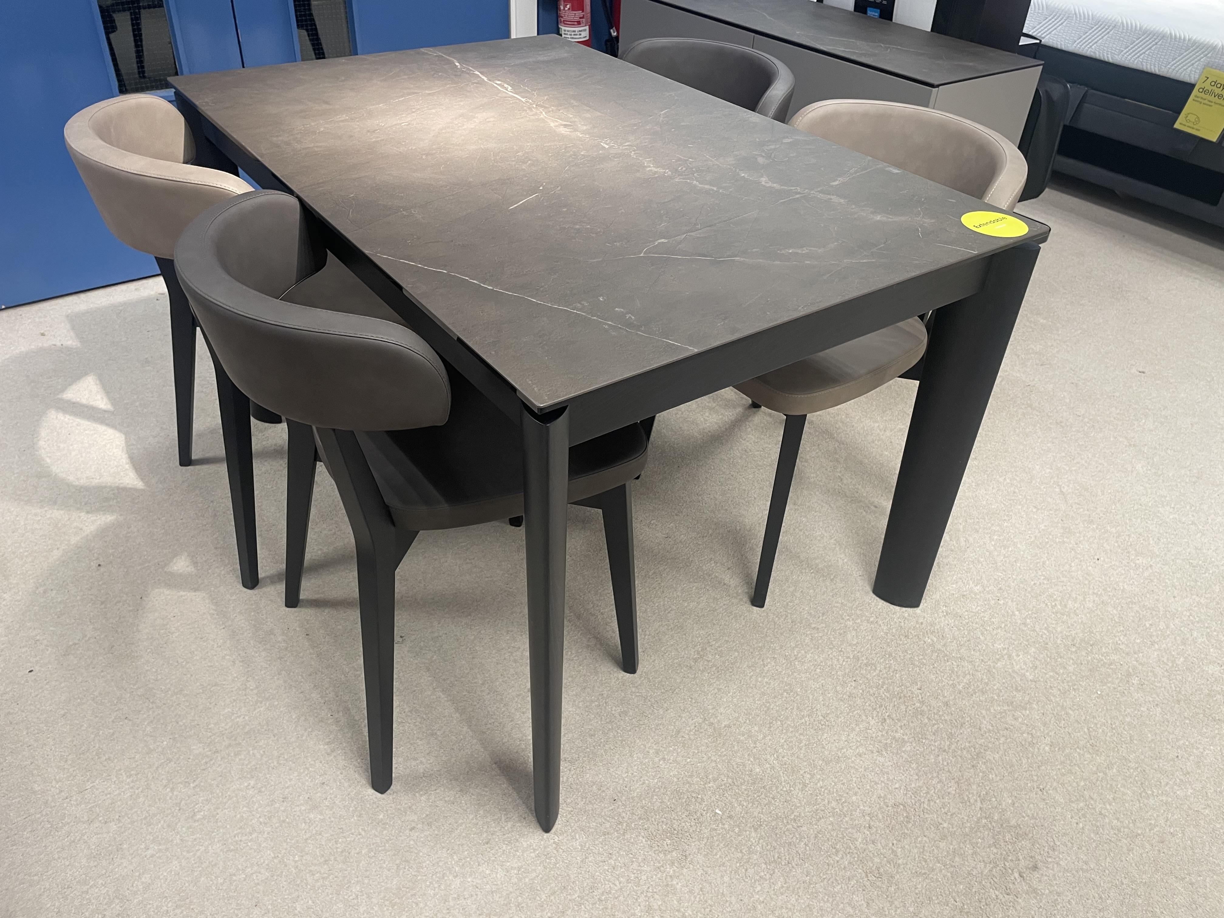 Calligaris table & 4 chairs & sideboard rosa in  on Furniture Village