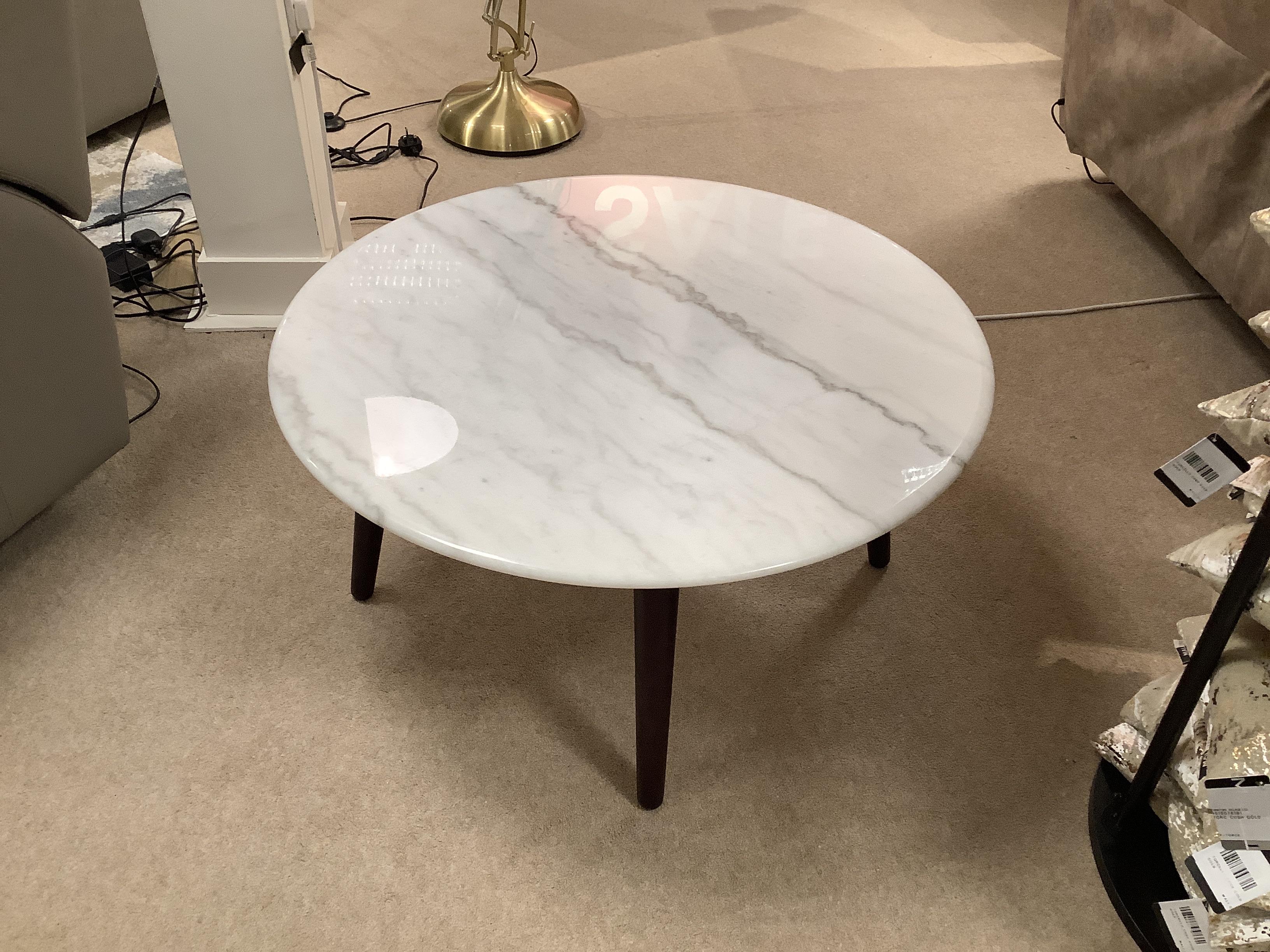 Russo Round Coffee Table + Russo Round Side Table in  on Furniture Village