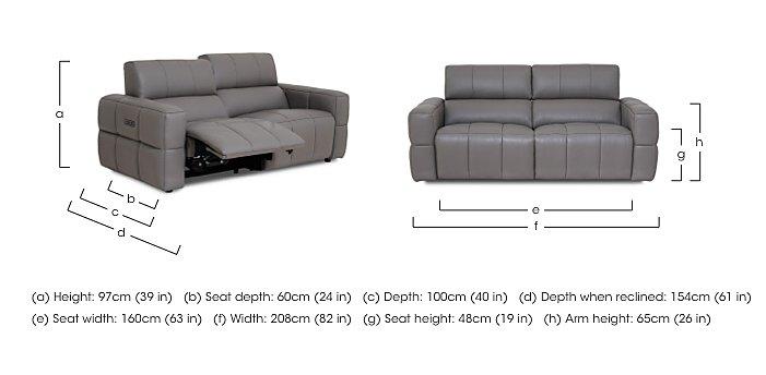 CUBE 3 SEATER POWER RECLINER AND POWER HEADRESTS in  on Furniture Village