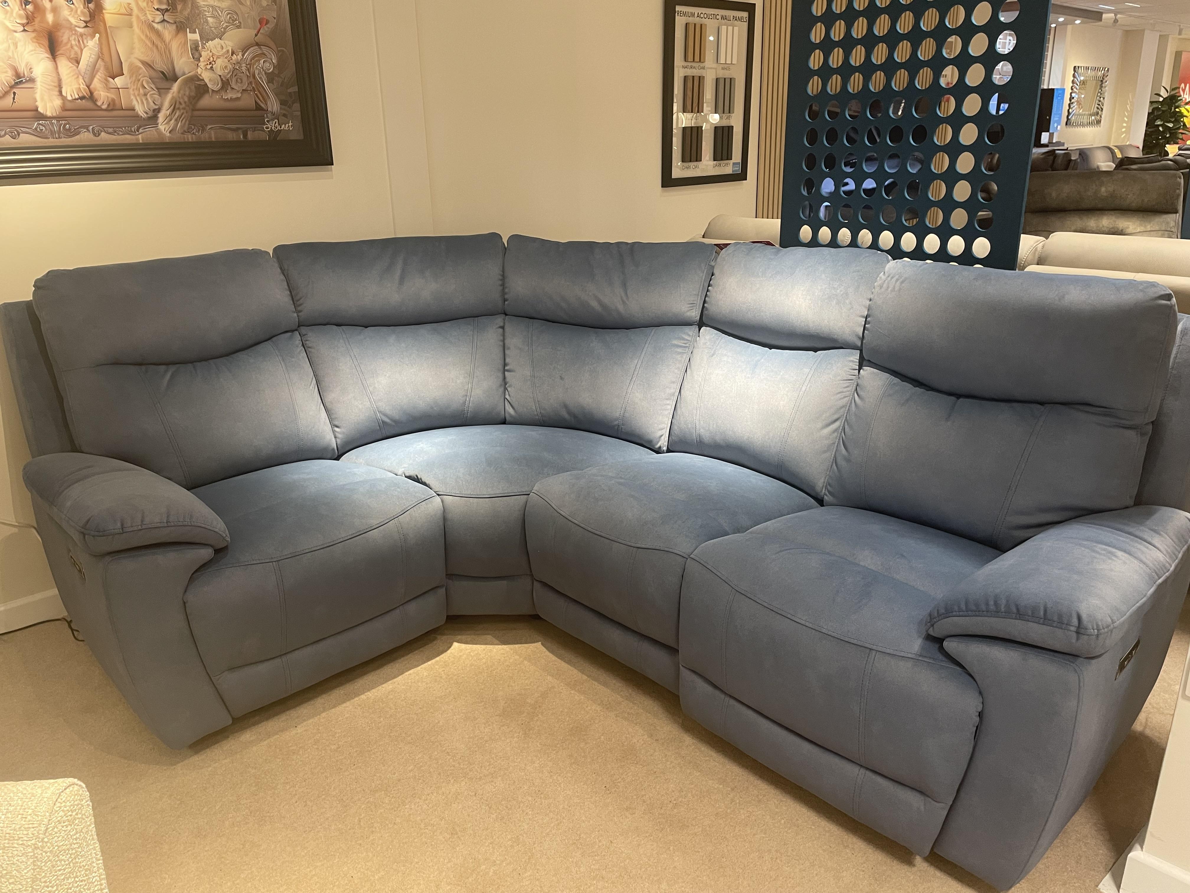Sloane LHF power corner sofa   with power headrest in  on Furniture Village