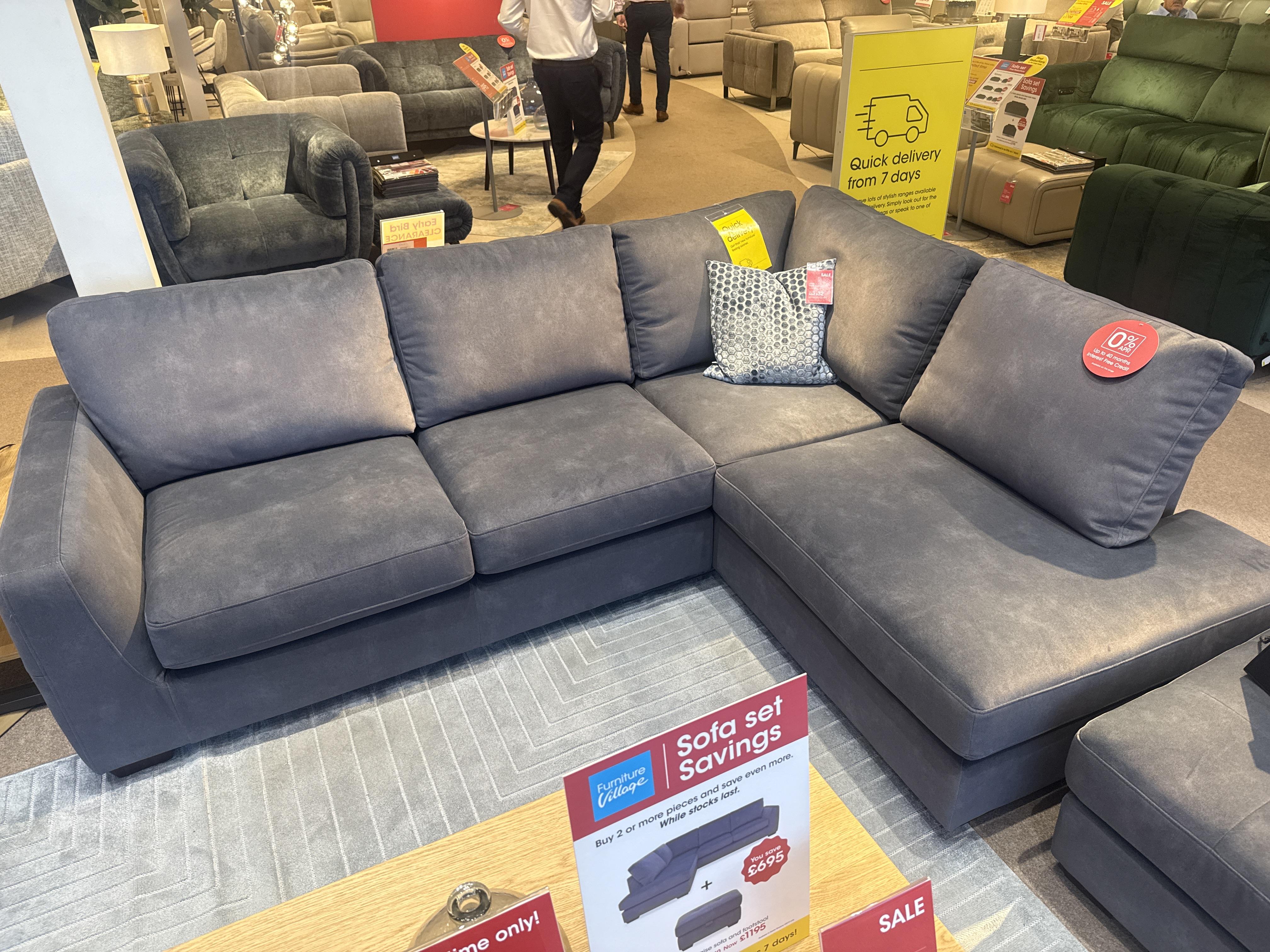 Dinky Corner and Footstool in  on Furniture Village