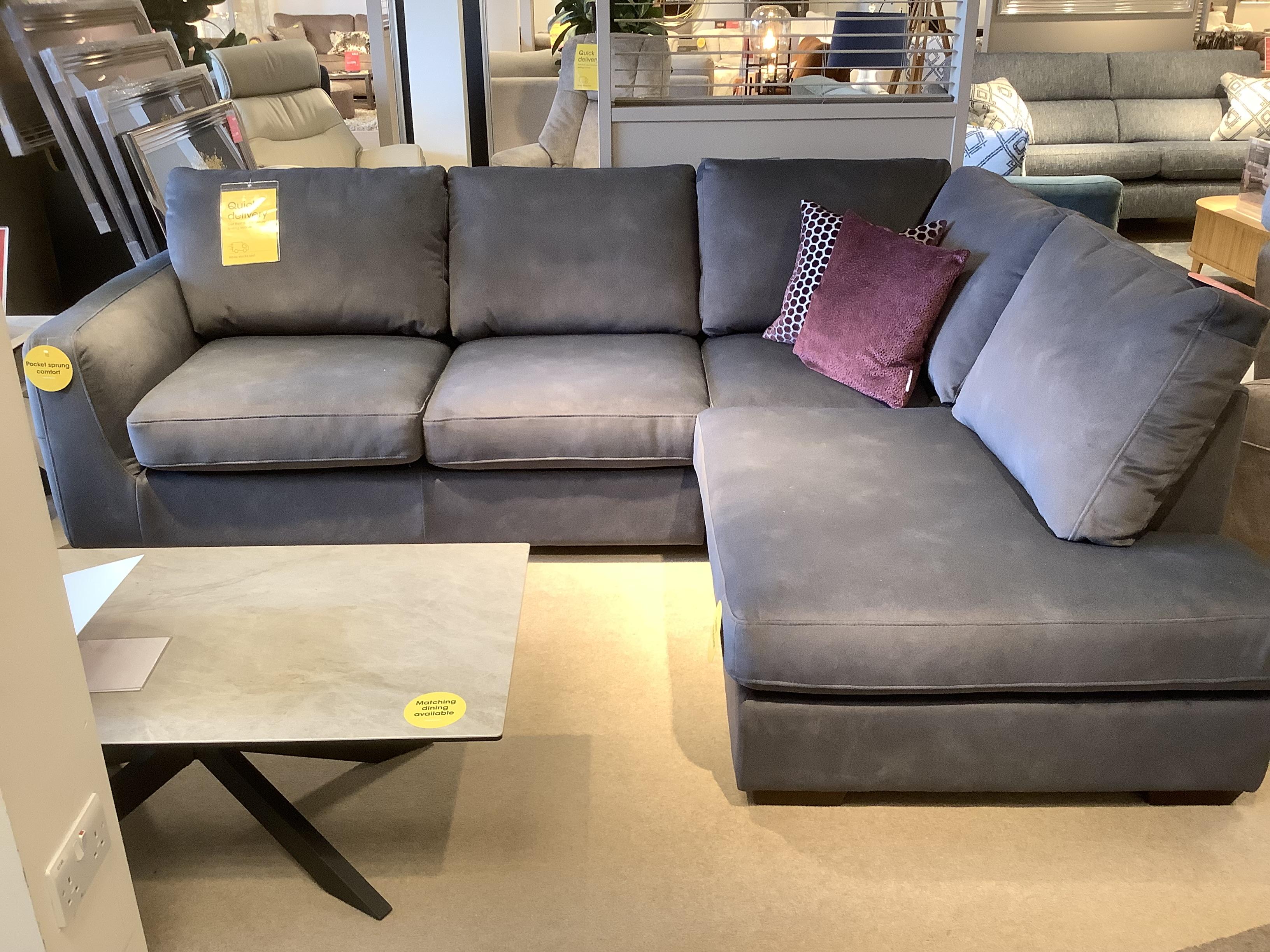 Dinky corner chaise sofa in  on Furniture Village