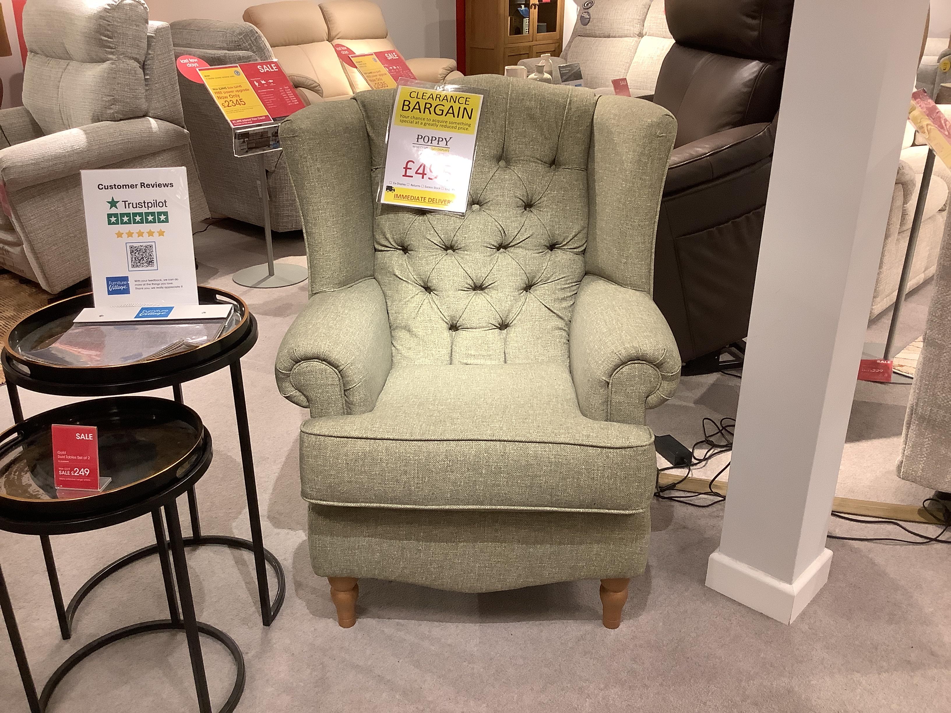 Poppy Wing Chair in  on Furniture Village