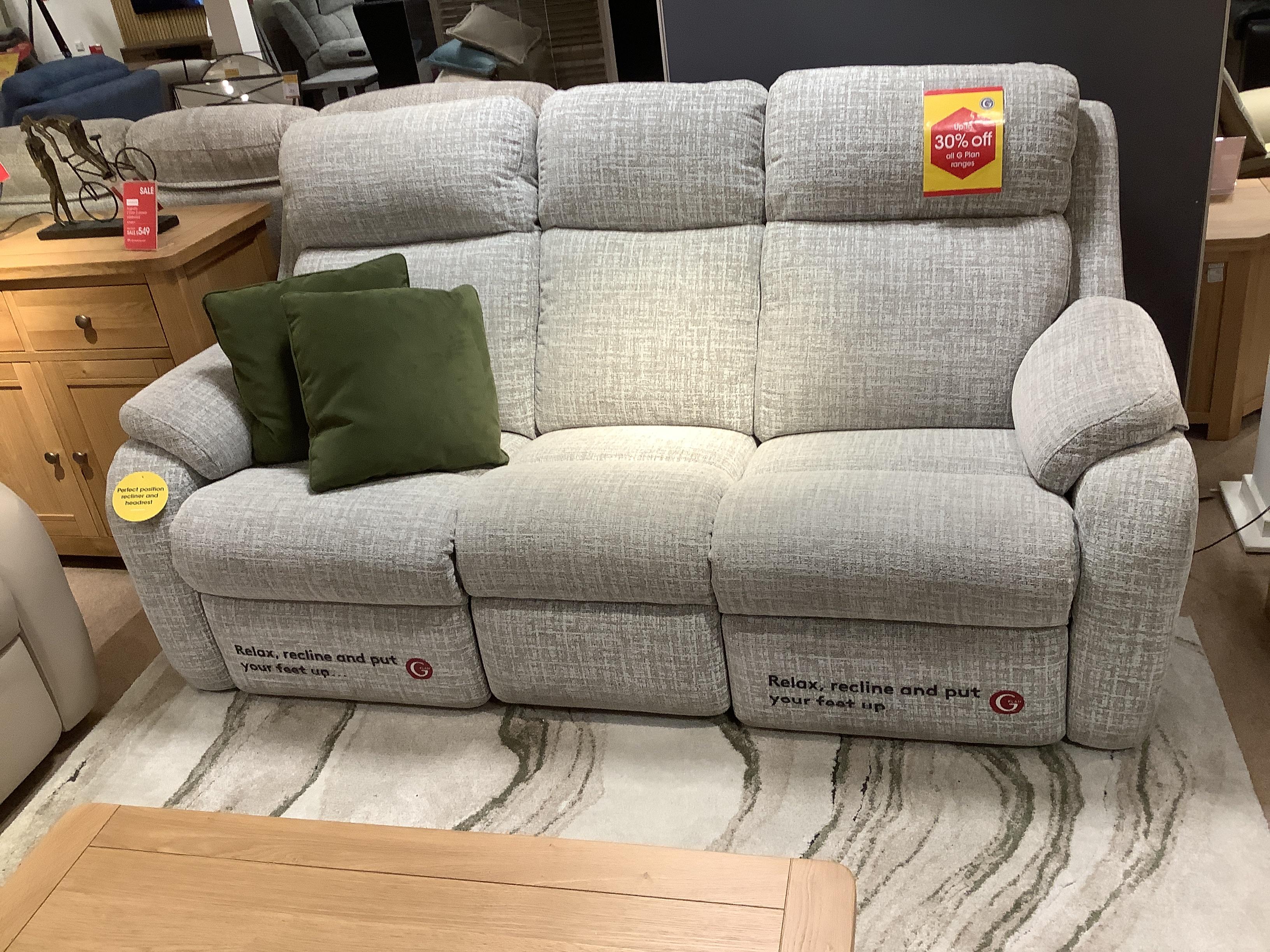 Kingsbury 3 Seater Power Sofa, Power Chair & Stool in  on Furniture Village