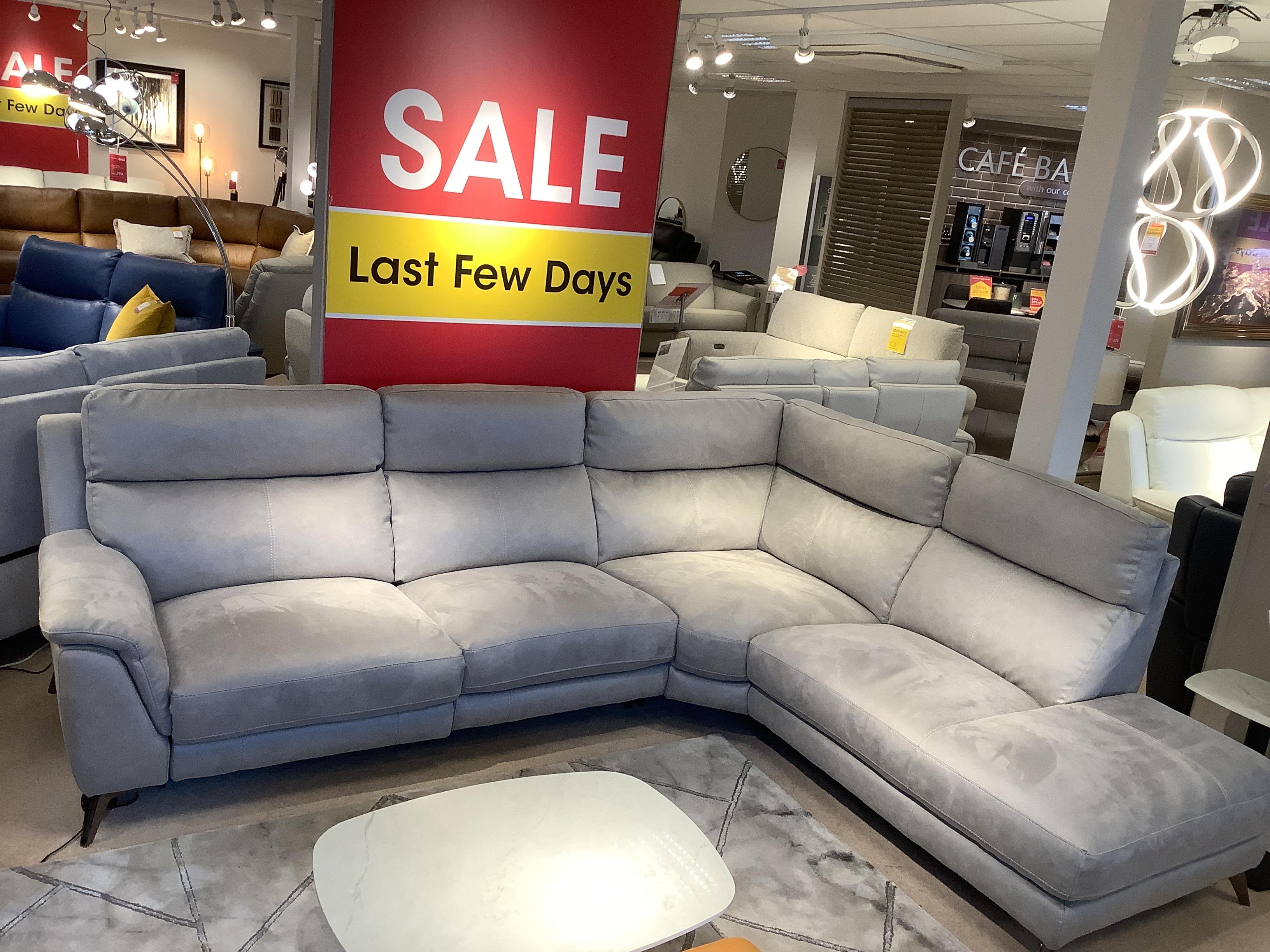 Contempo corner, power recliner chaise.  RHF in  on Furniture Village