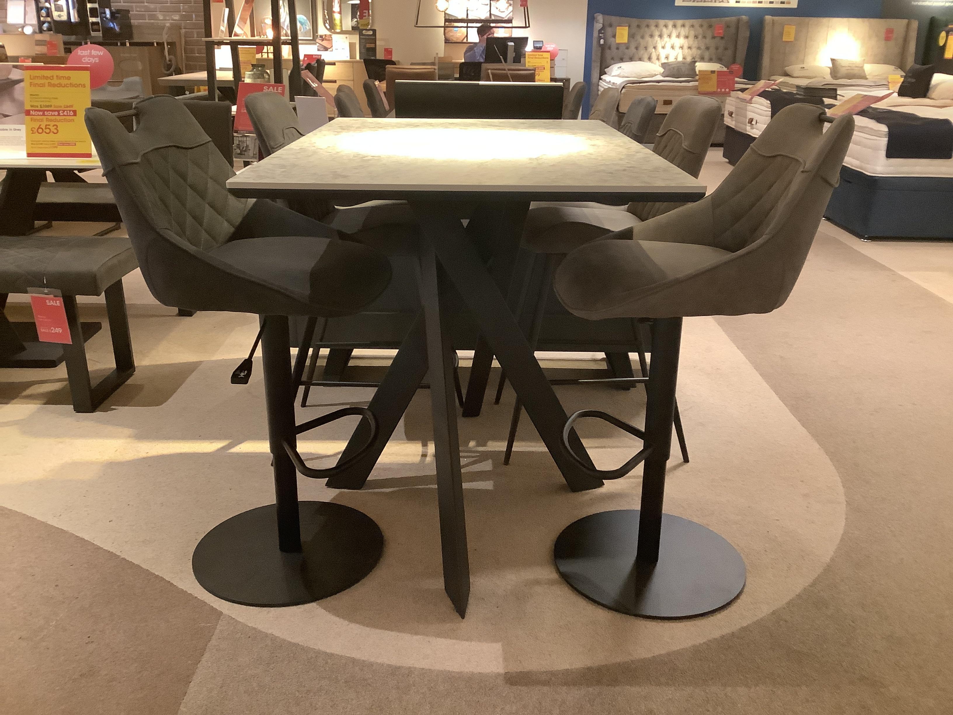 Warrior BarTable and 4 Barstools in  on Furniture Village