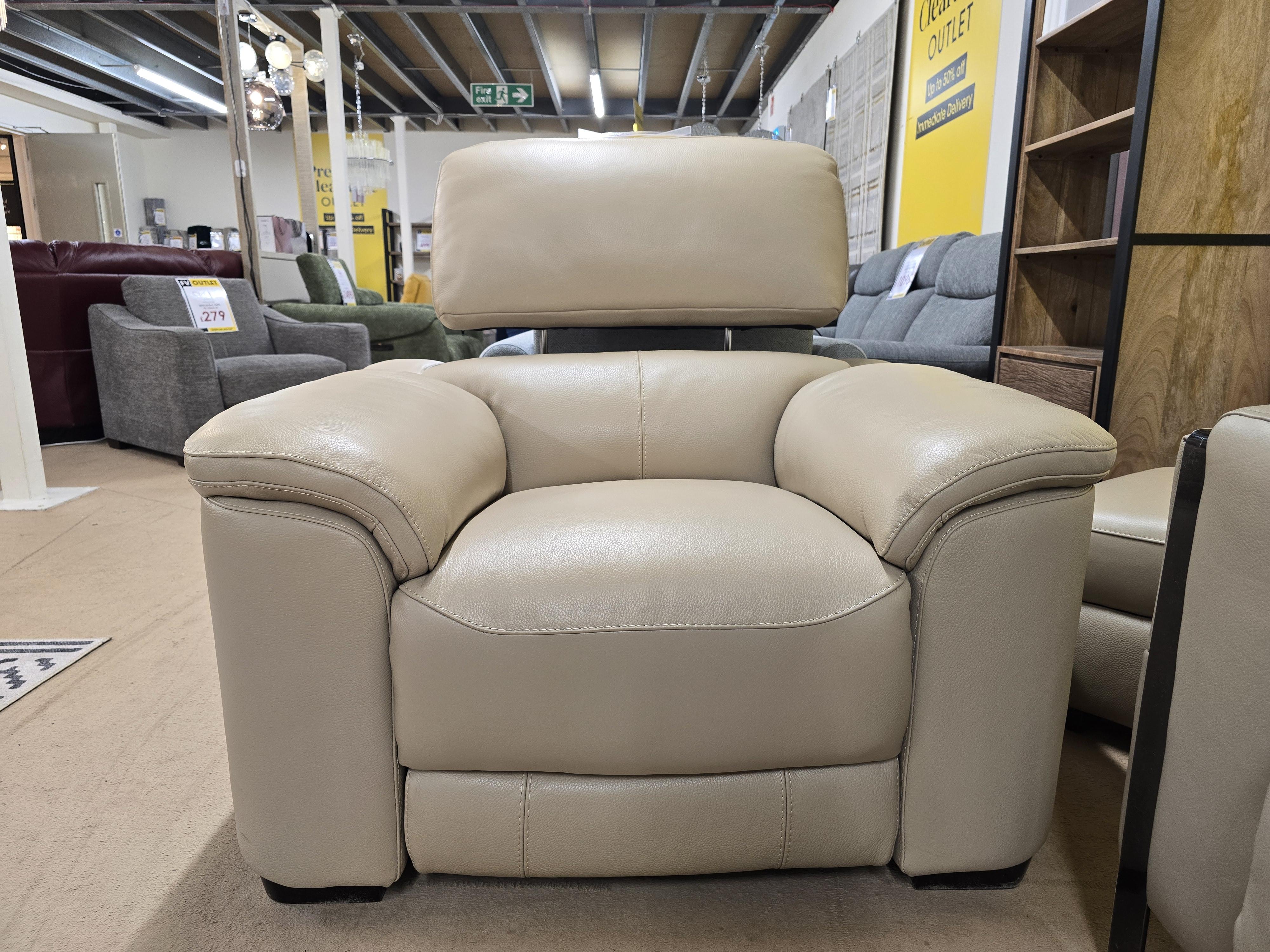 Nova Power Armchair Inc Power HR & Footstool in  on Furniture Village