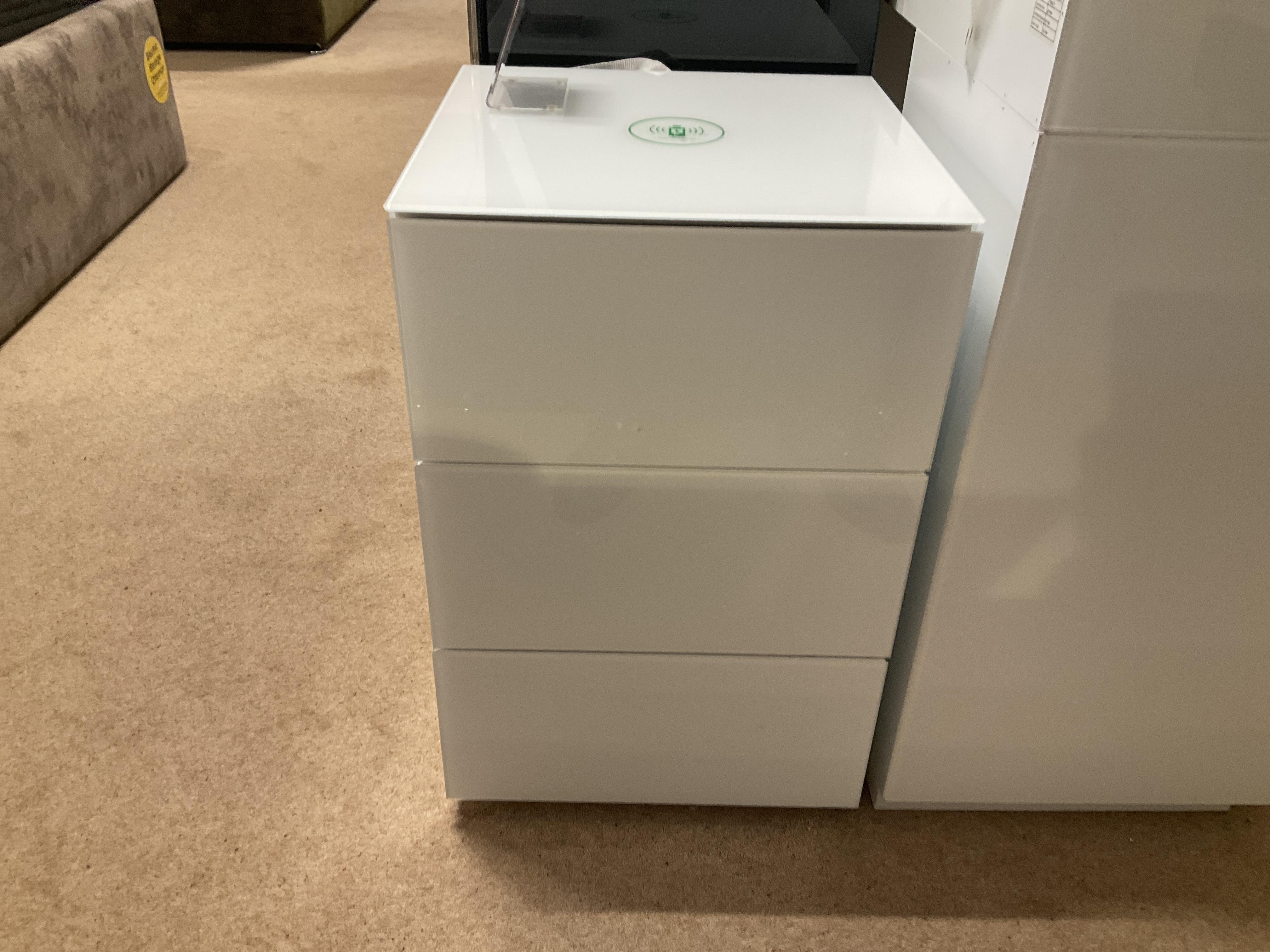 MANDO BEDSIDE CABINET WITH CHARGER in  on Furniture Village