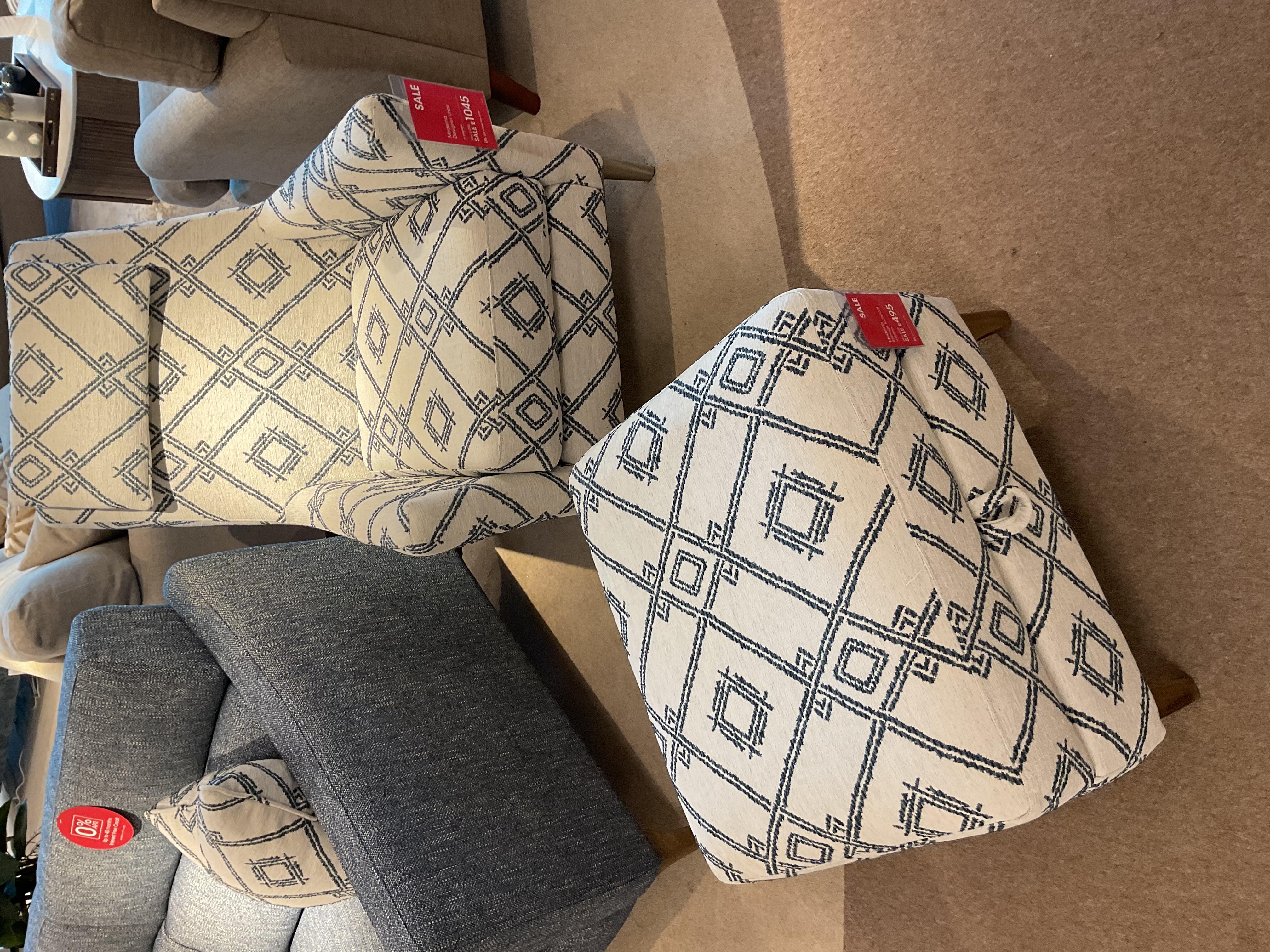 Moderna Accent Chair & Footstool in  on Furniture Village