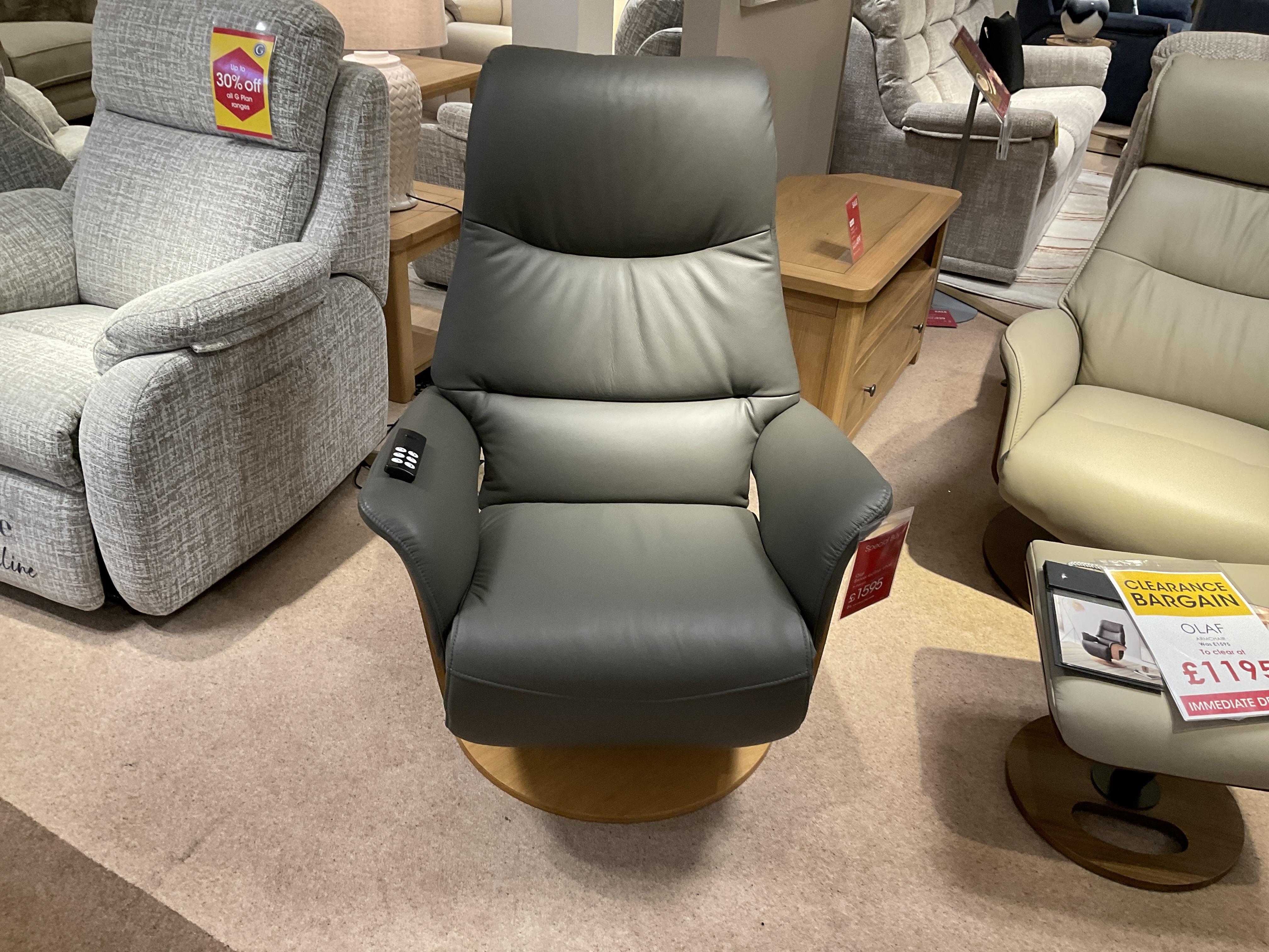 OLAF POWER RECLINER CHAIR in  on Furniture Village