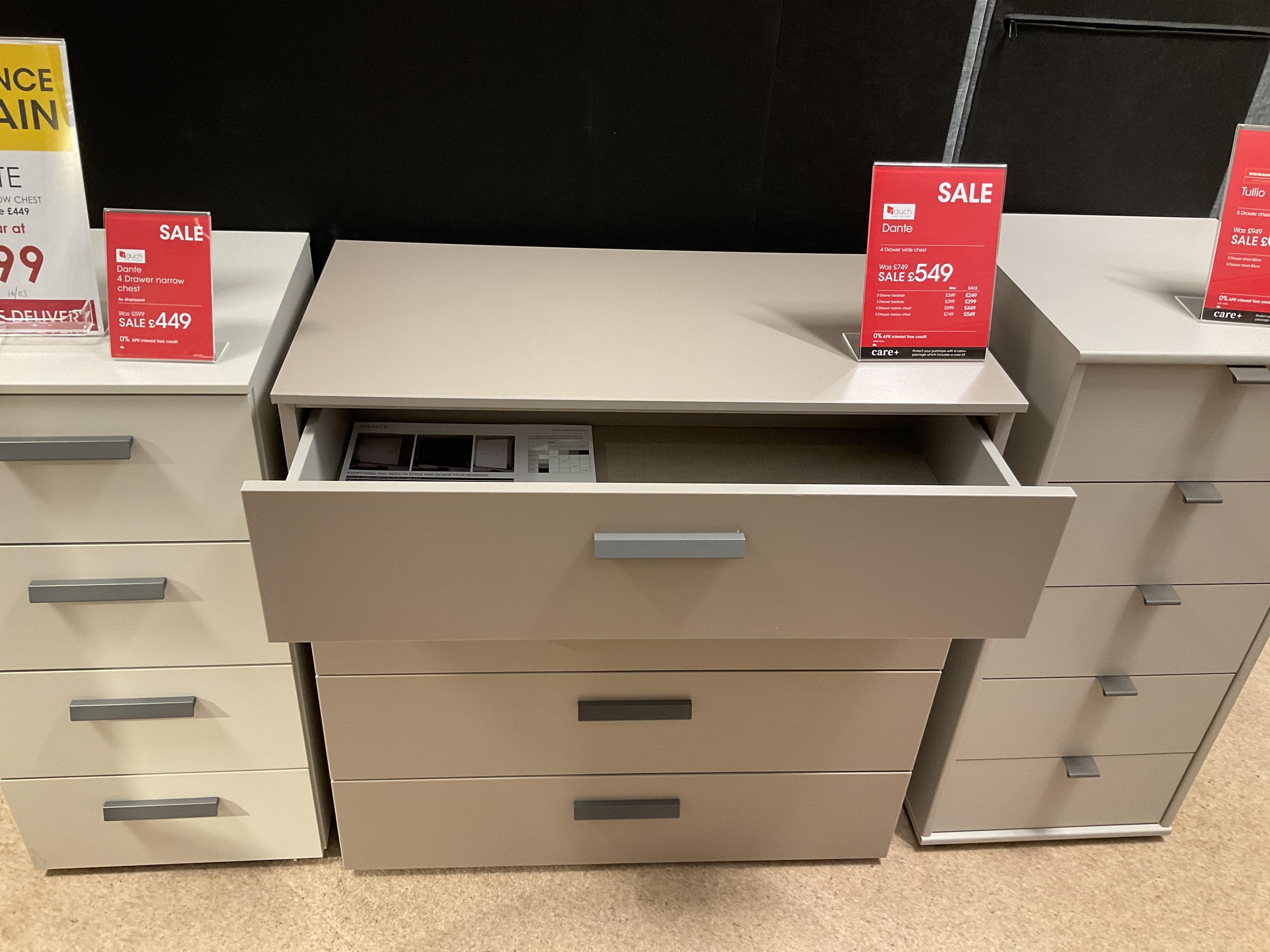 DANTE 4 DRAWER CHEST in  on Furniture Village