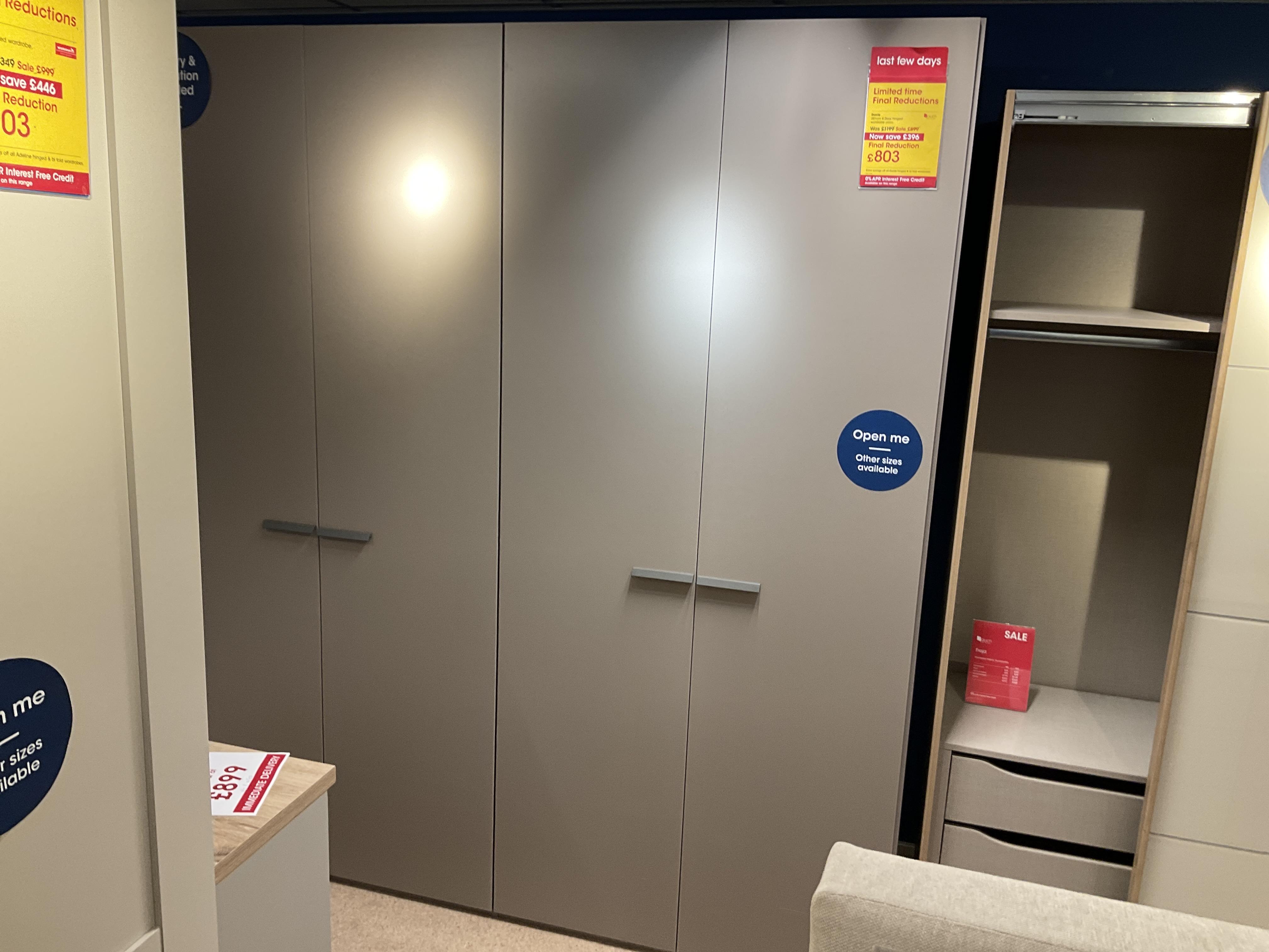 DANTE 4 DOOR WARDROBE WITH BUILD IN DRAWERS in  on Furniture Village