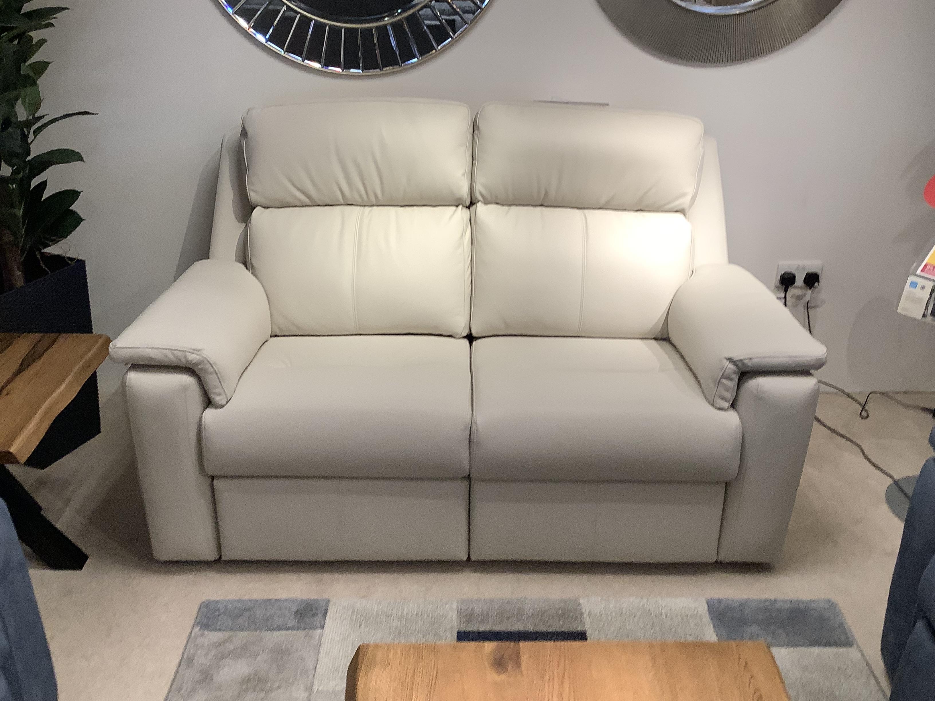 Thornbury 2 Seater Static Leather Sofa in  on Furniture Village