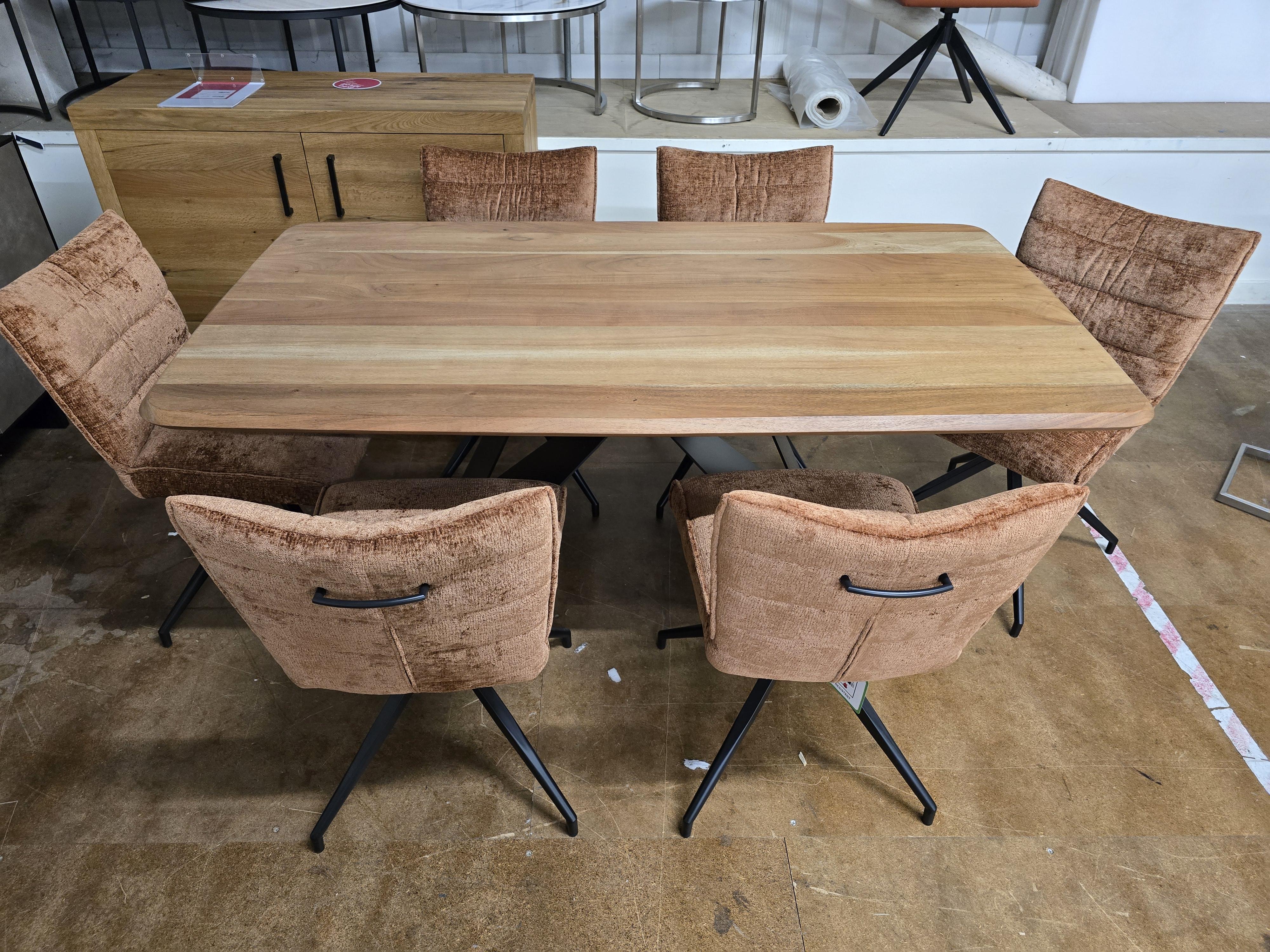 Lucio 170cm Table & 6 Saturn Chairs in  on Furniture Village