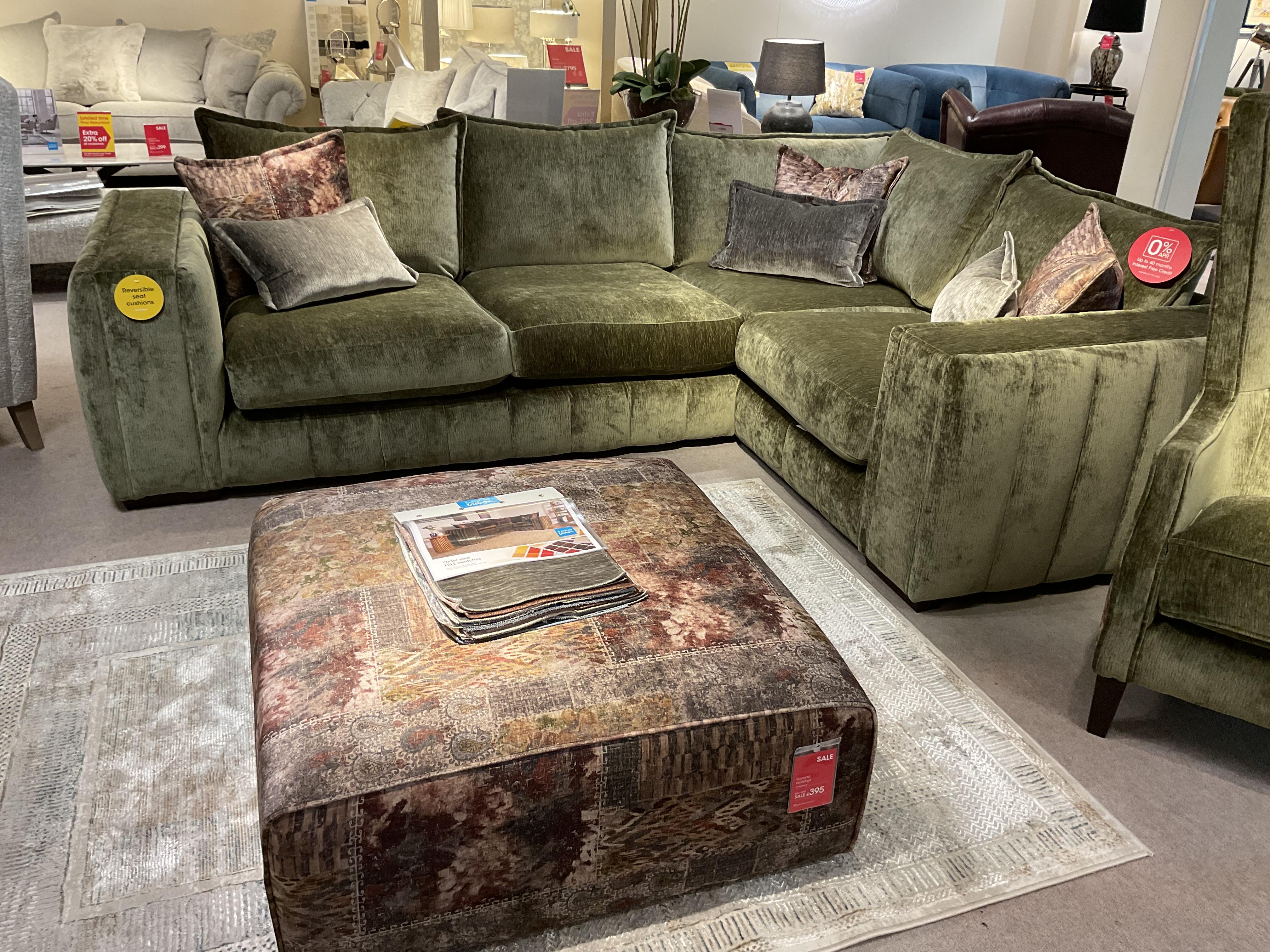 Garland Small RHF Corner Sofa & Stool in  on Furniture Village