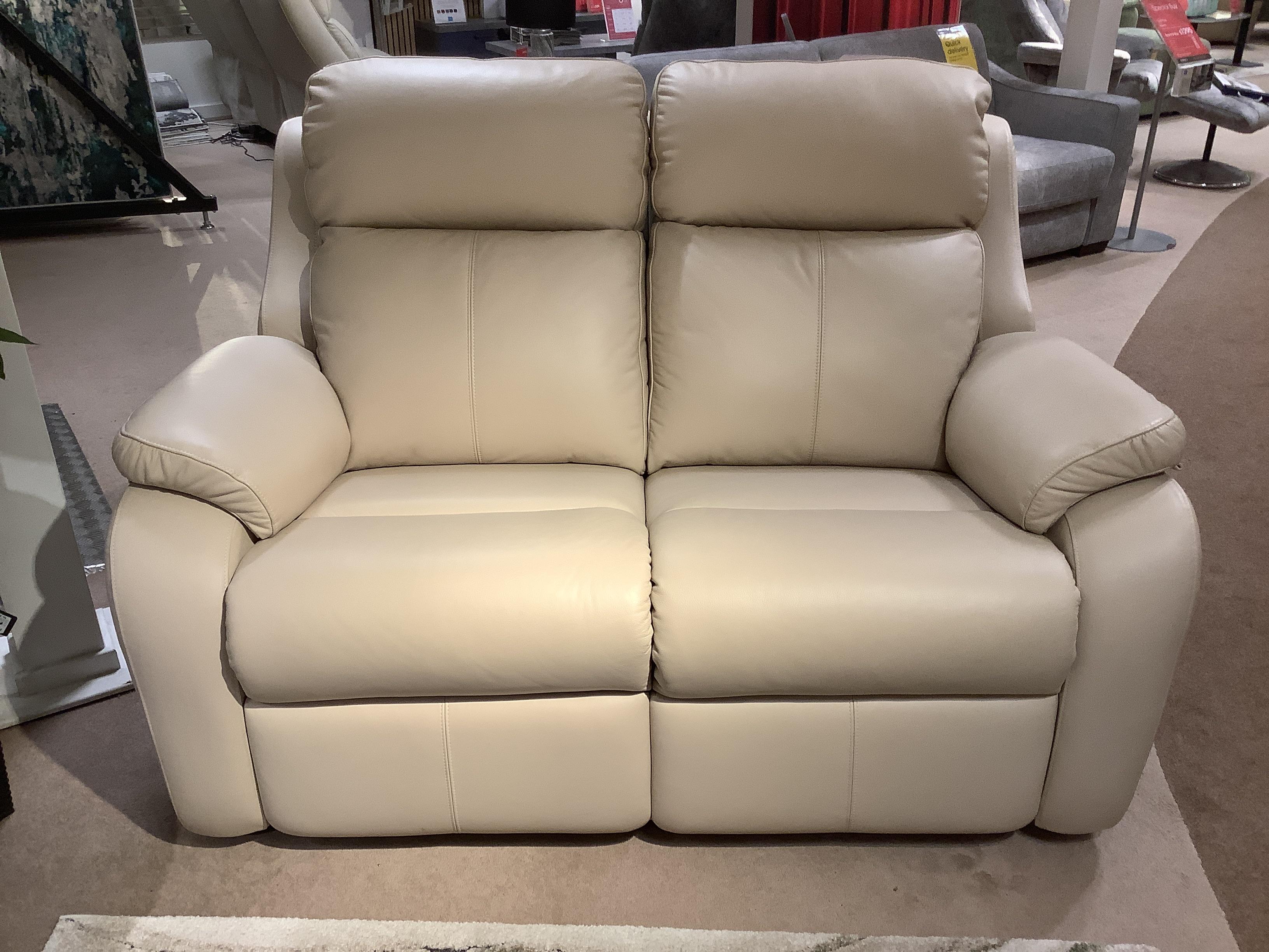 Kingsbury 2 seater sofa in leather in  on Furniture Village