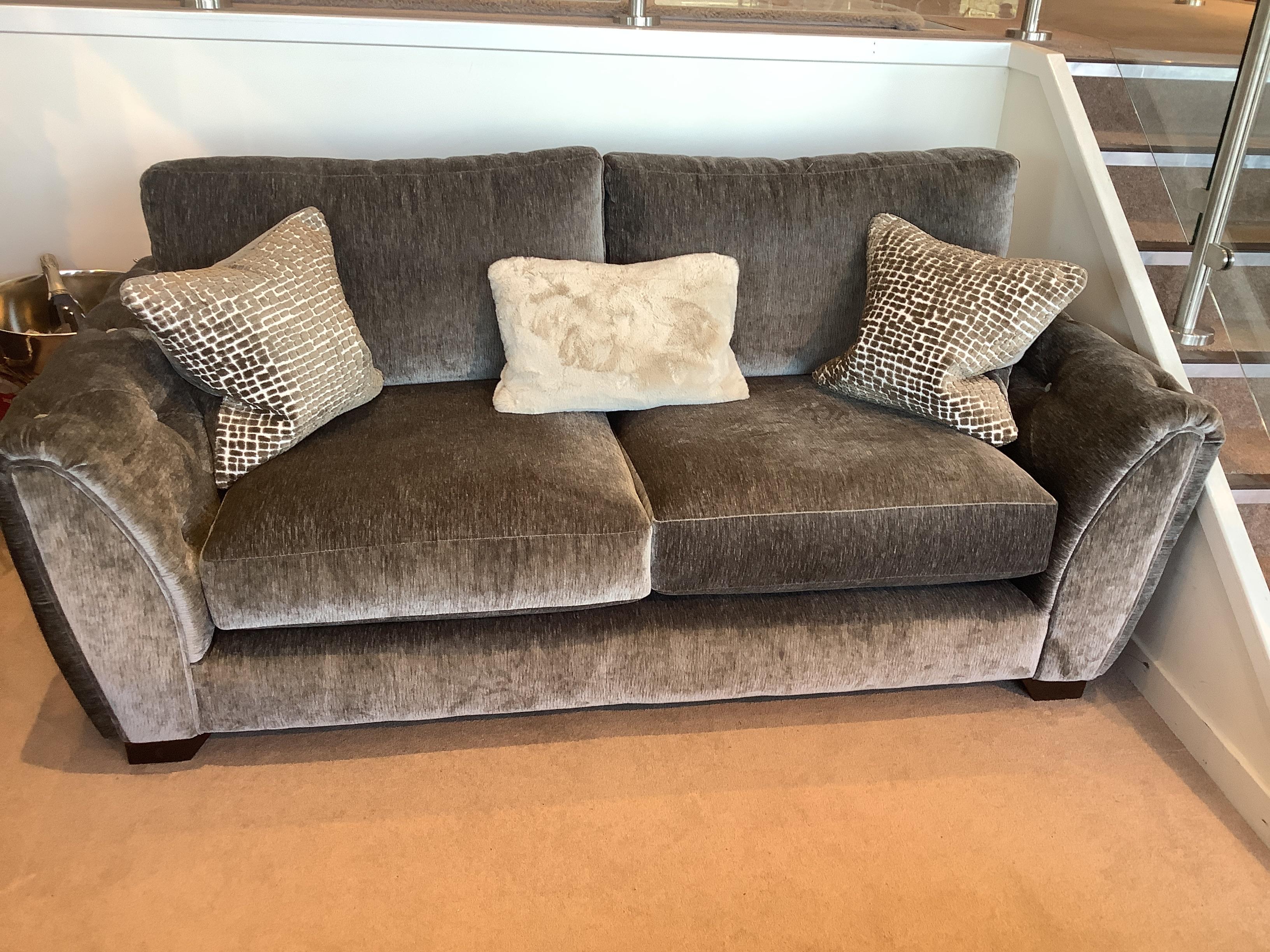 Aphrodite 3 seater sofa and accent swivel chair in  on Furniture Village