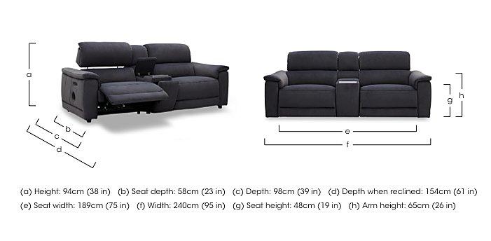 Genius 3 seater Power MEDIA SOFA in  on Furniture Village