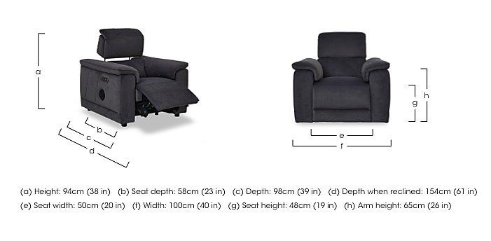 Genius Power Arm chair, Power BLUETH in  on Furniture Village