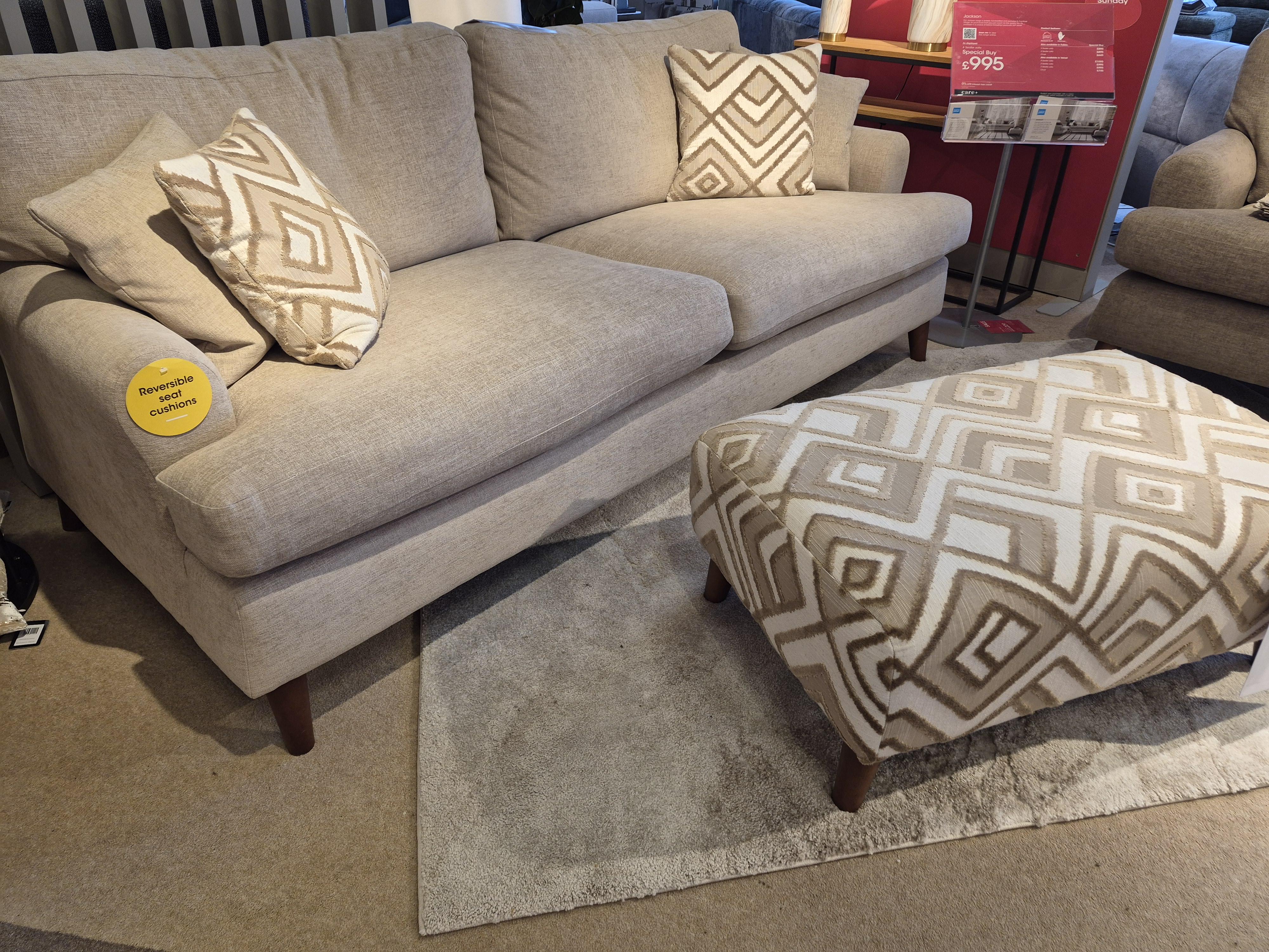 Jakson 4 Seater Sofa & Footstool in  on Furniture Village