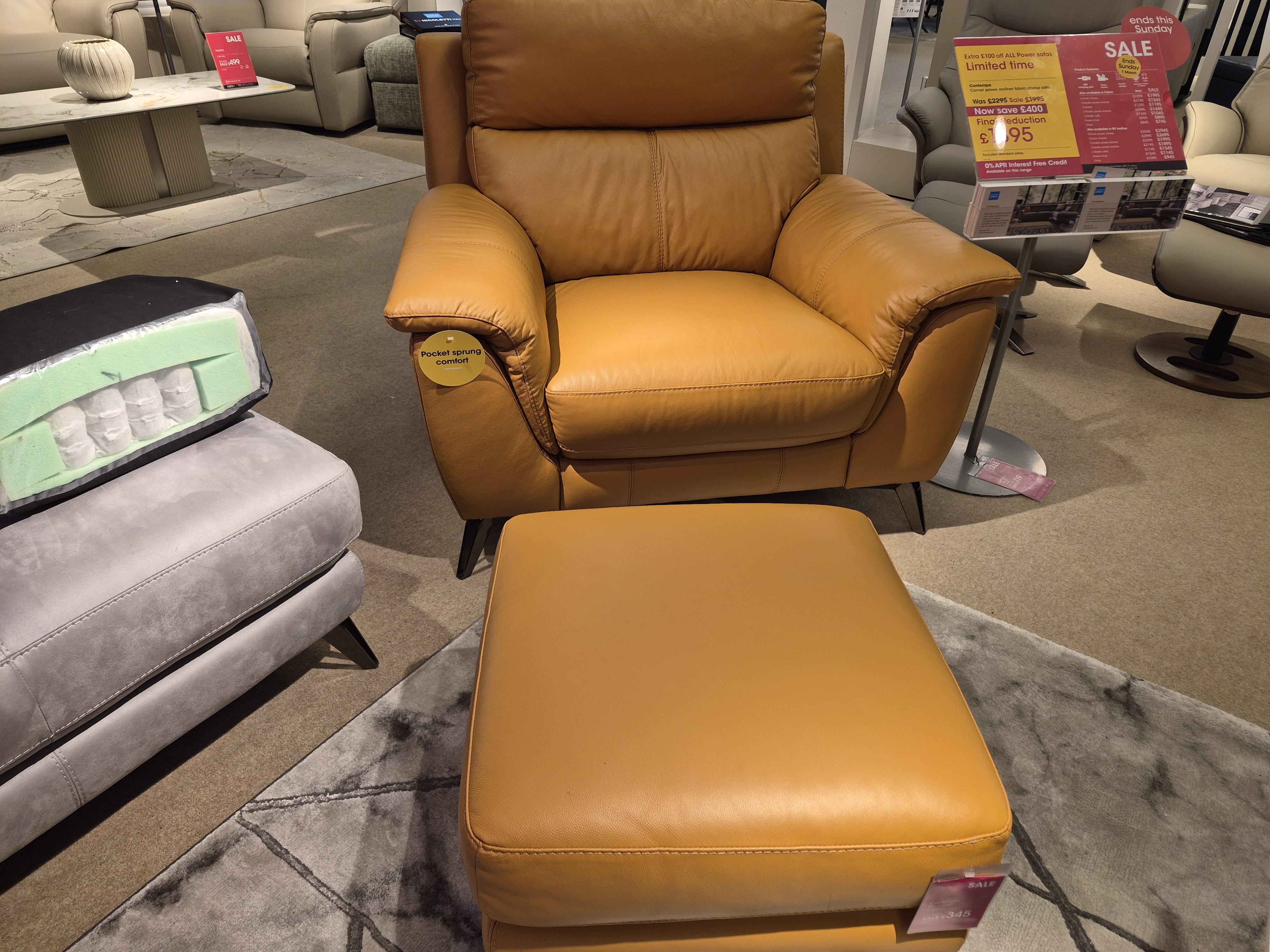 Contempo Armchair & Footstool in  on Furniture Village