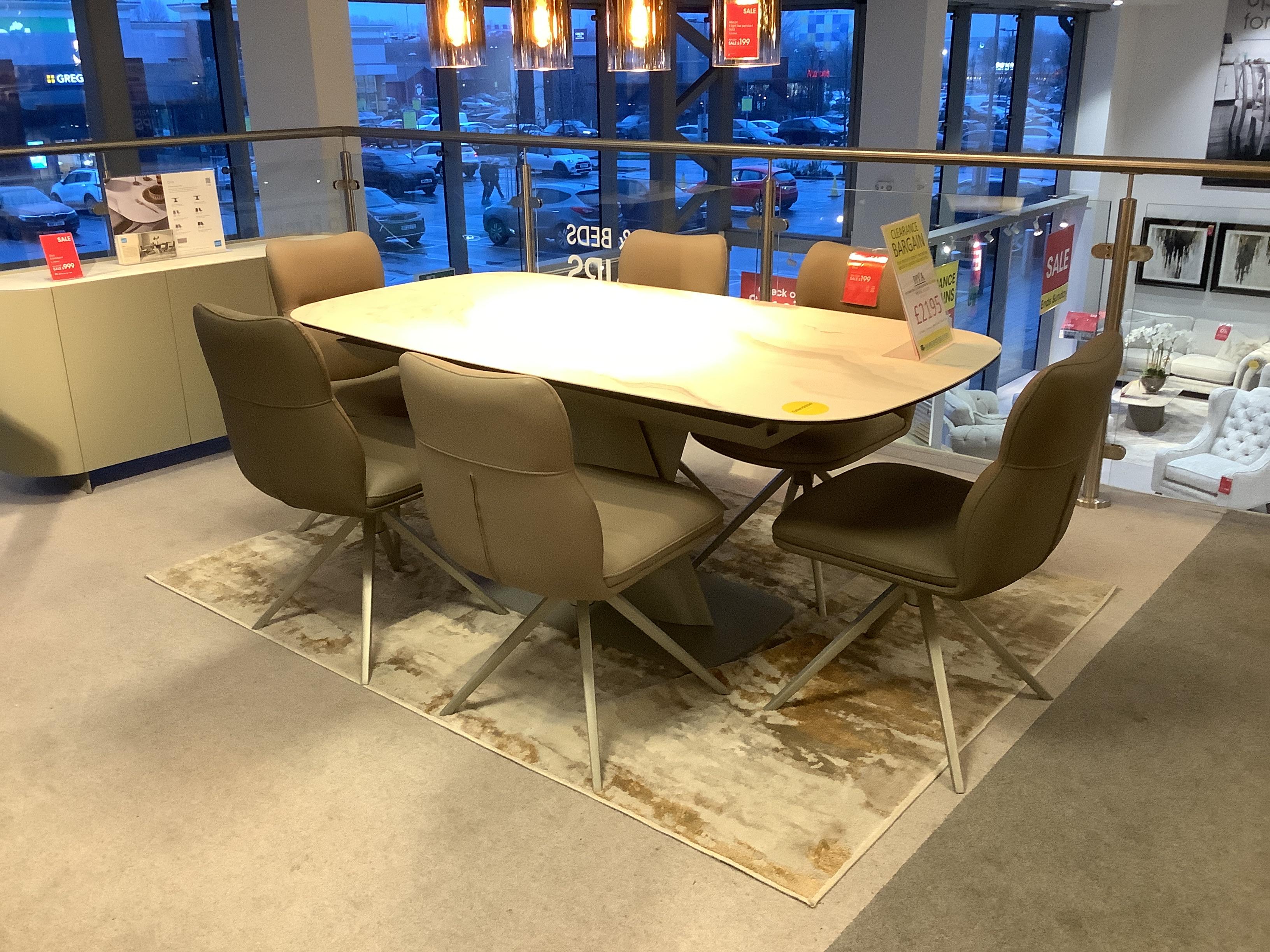 Diva Extending Table 6 Chairs & Sideboard in  on Furniture Village