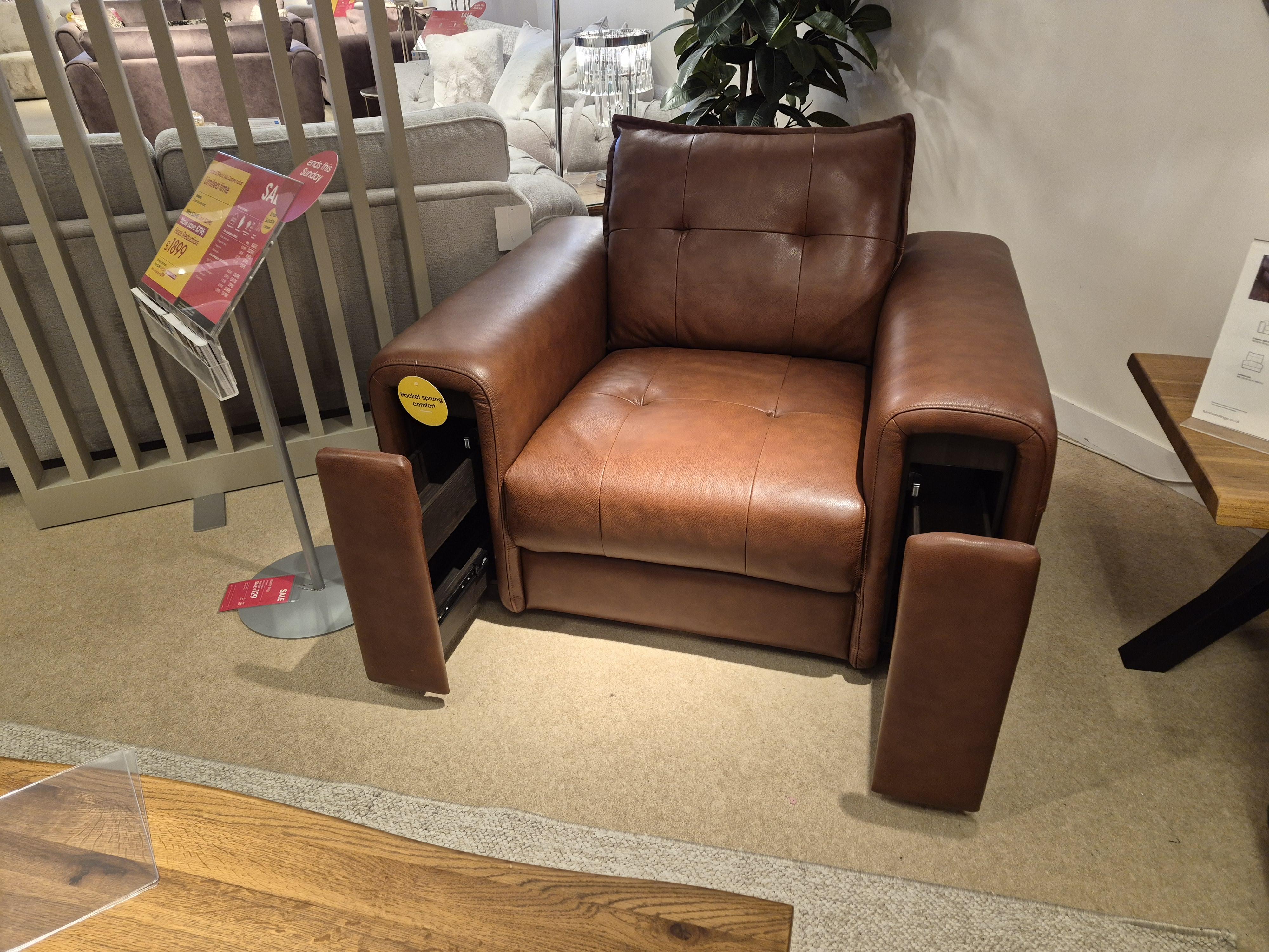 Goliath Arm Chair with Storage Arms in  on Furniture Village