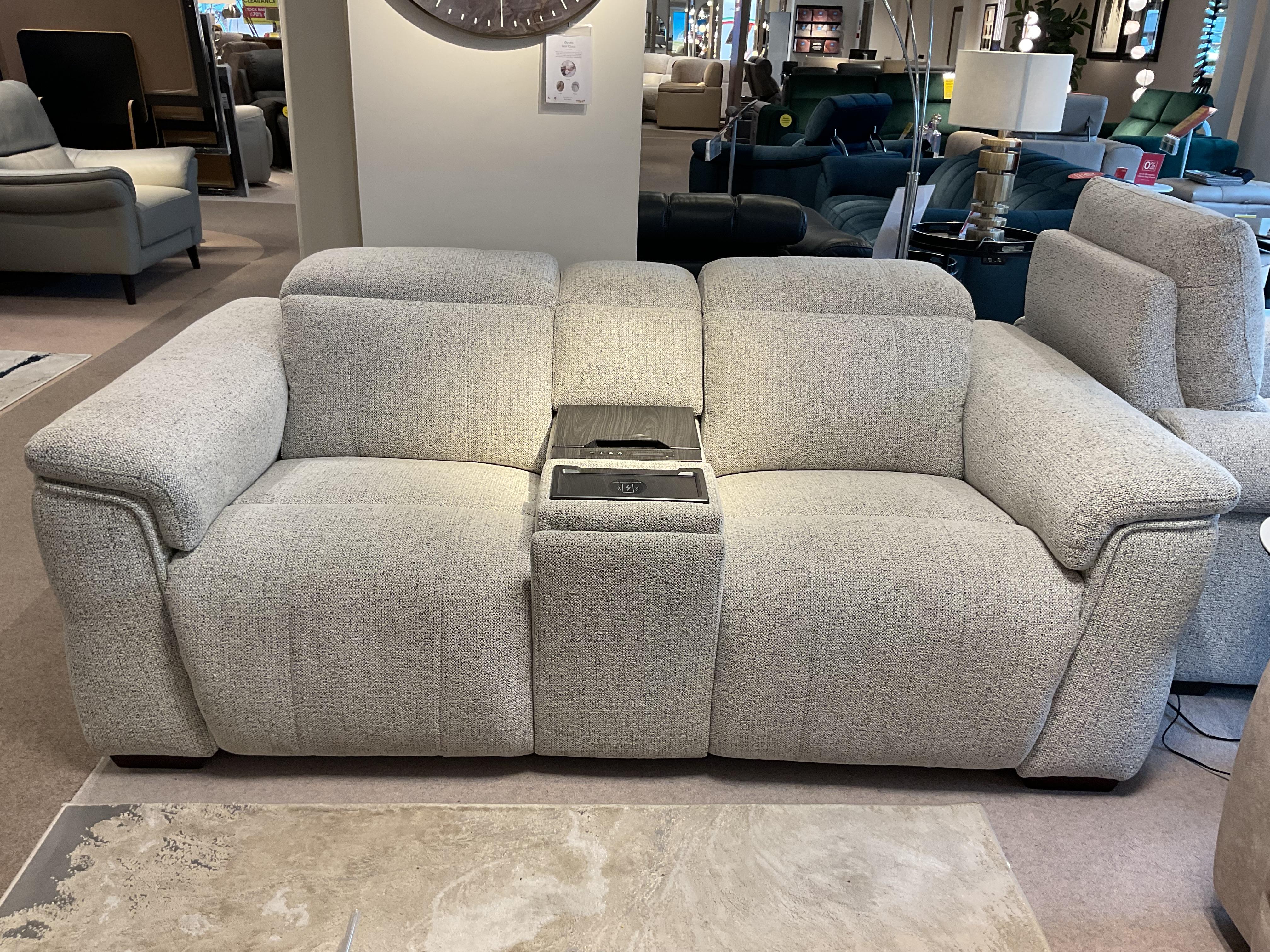 Inca 2 Seater Power Recliner With Console, Cupholders , Fridge & Power Headrest in  on Furniture Village