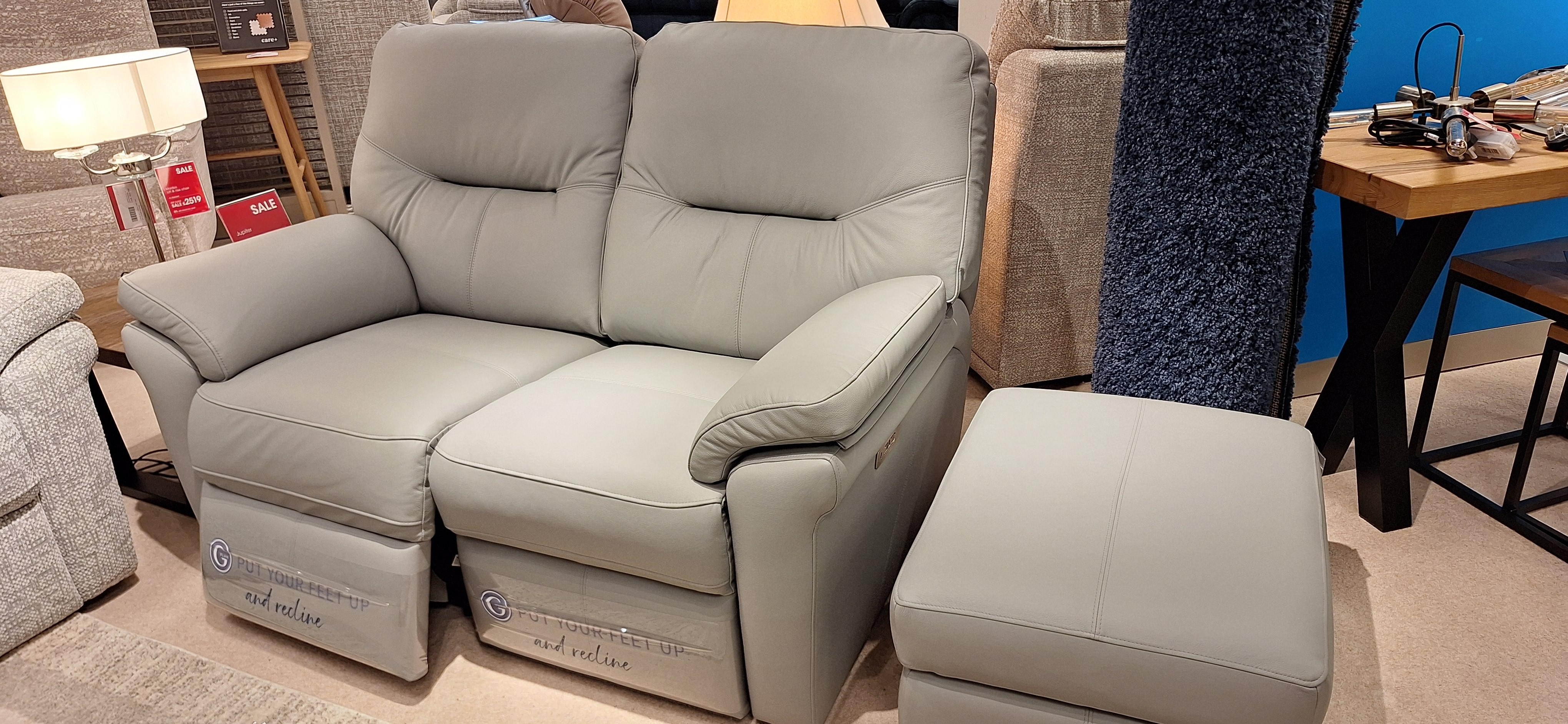 G plan seattle 2 seater leather power sofa in  on Furniture Village