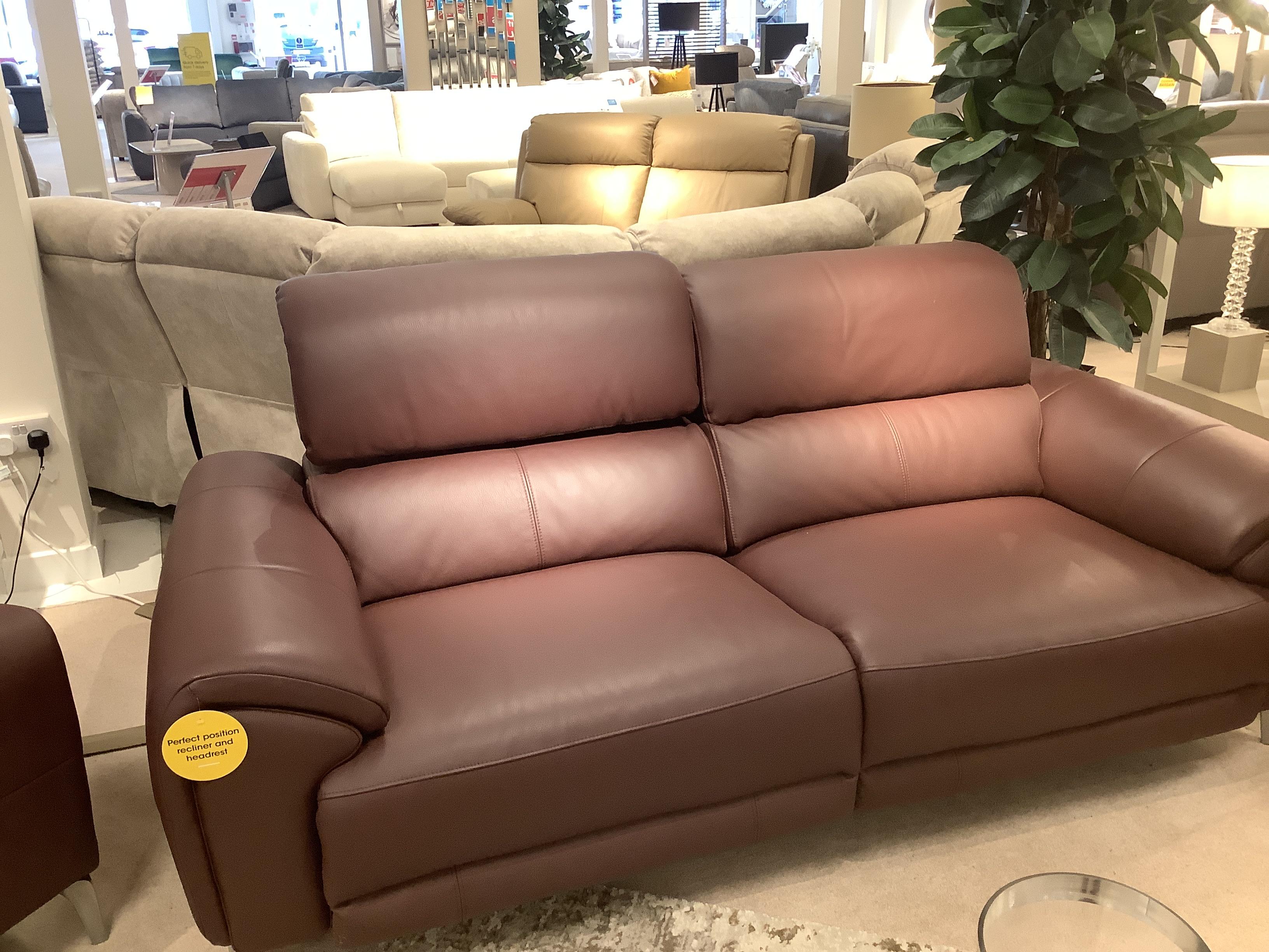 Vino 3 seater power sofa & power chair with heated seat in  on Furniture Village