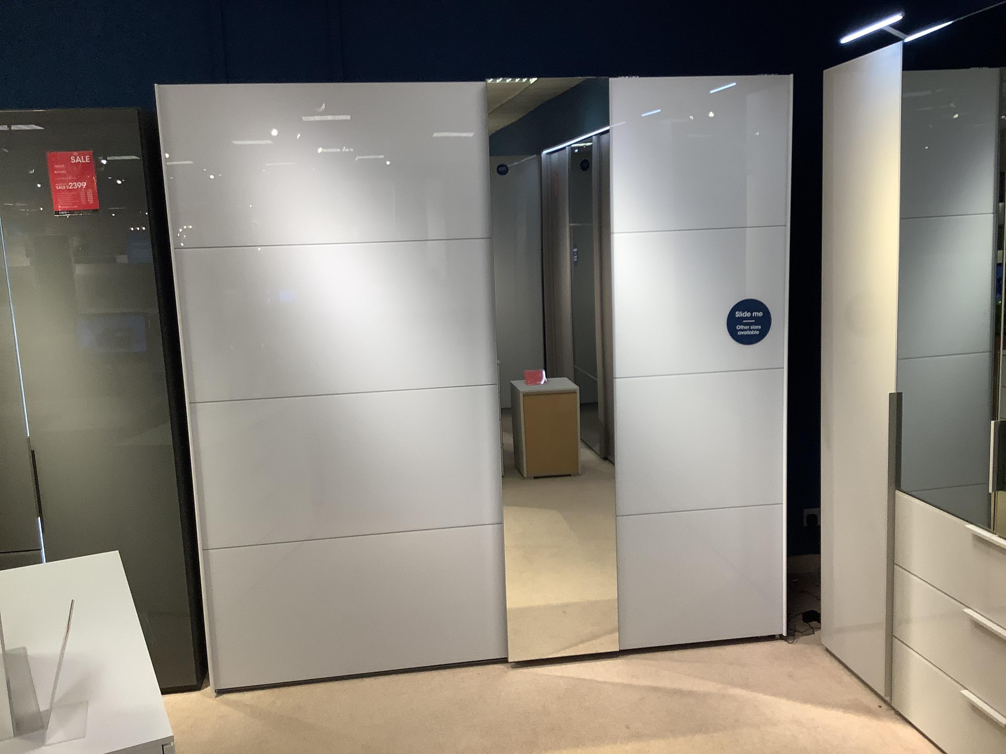 Cairns 226cm 2 Door Sliding Wardrobe & 4 Drawer Wide Chest in  on Furniture Village