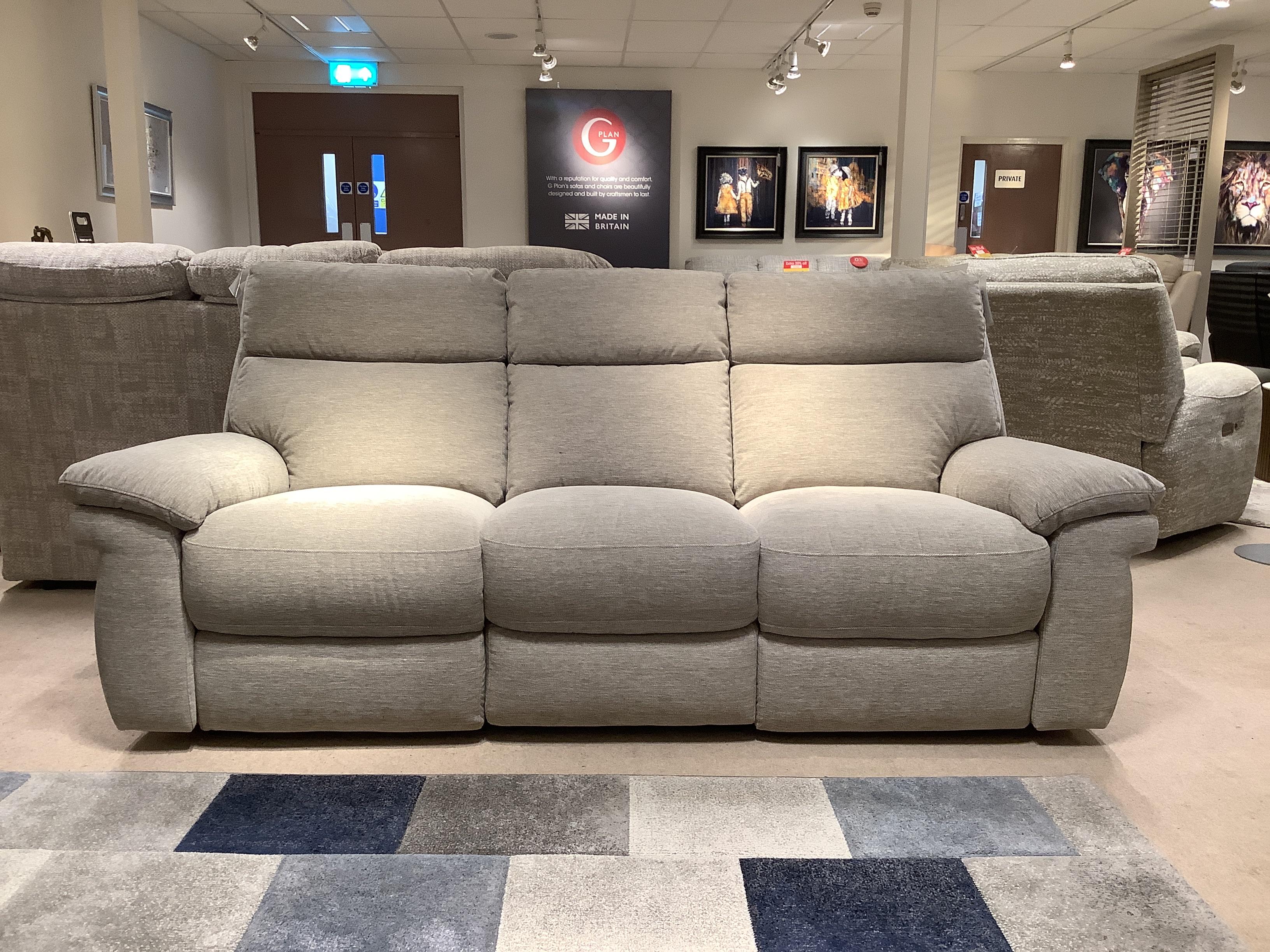 Serene 3 seater power recliner with power headrest in  on Furniture Village