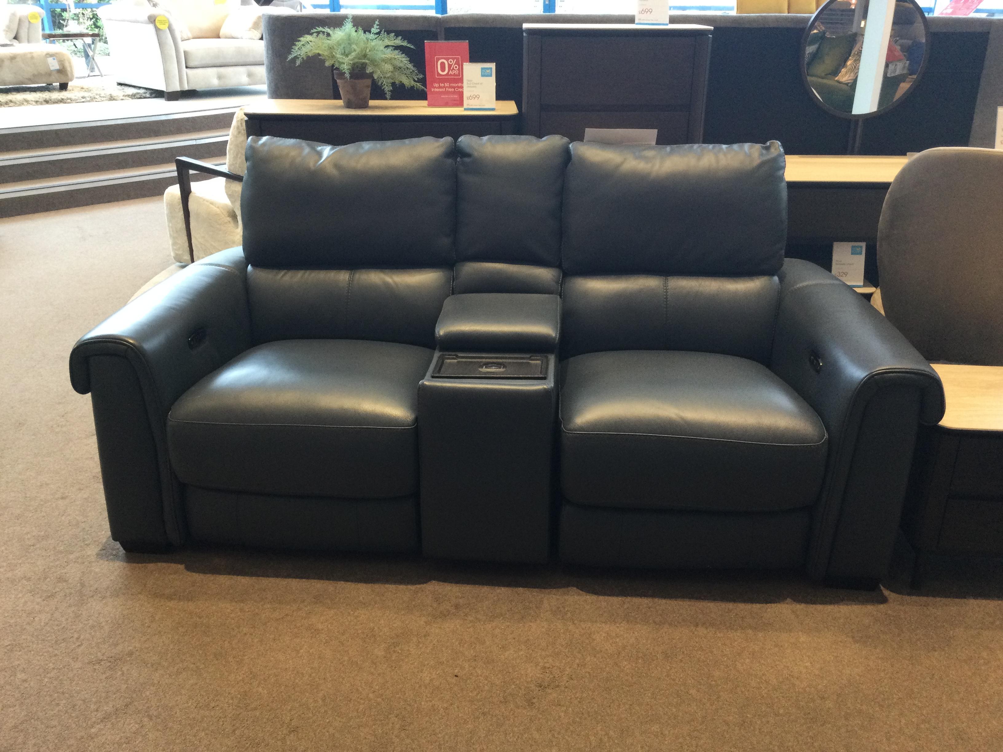 Nixon 2 seater sofa with Console(Leather) in  on Furniture Village