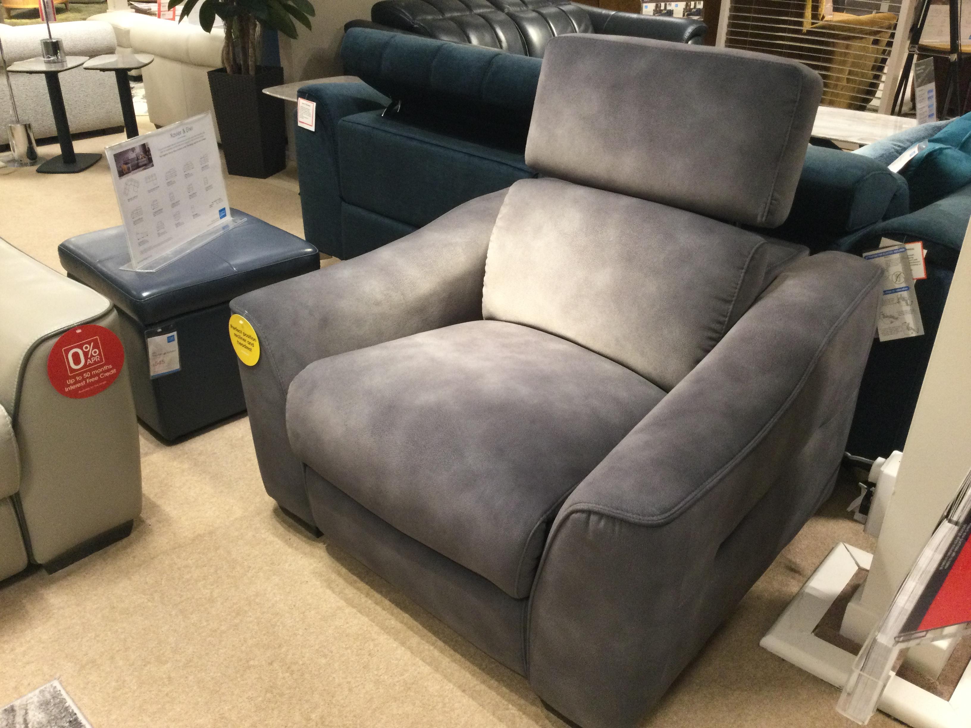 Xavier power chair with power headrest in  on Furniture Village