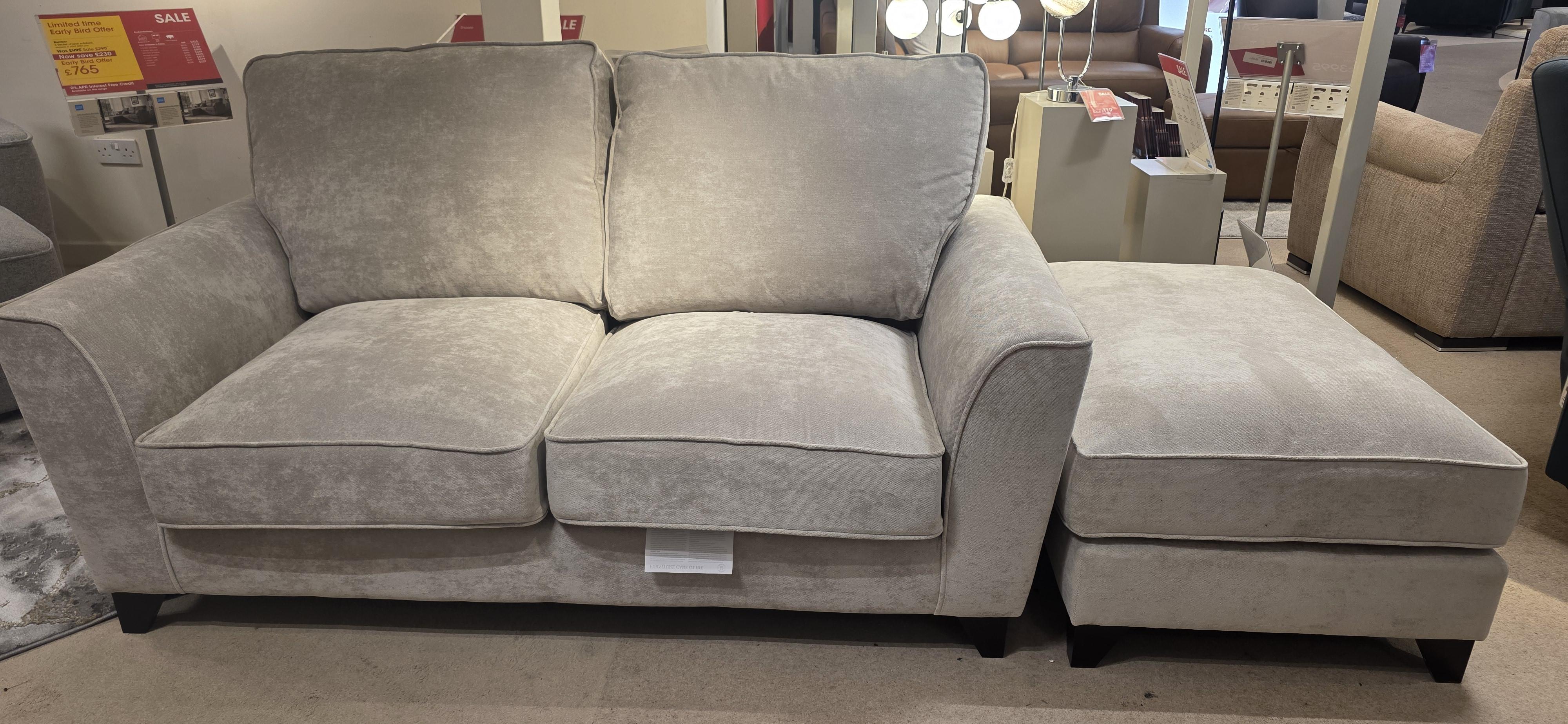 LEGEND 2 SEATER AND STOOL in  on Furniture Village