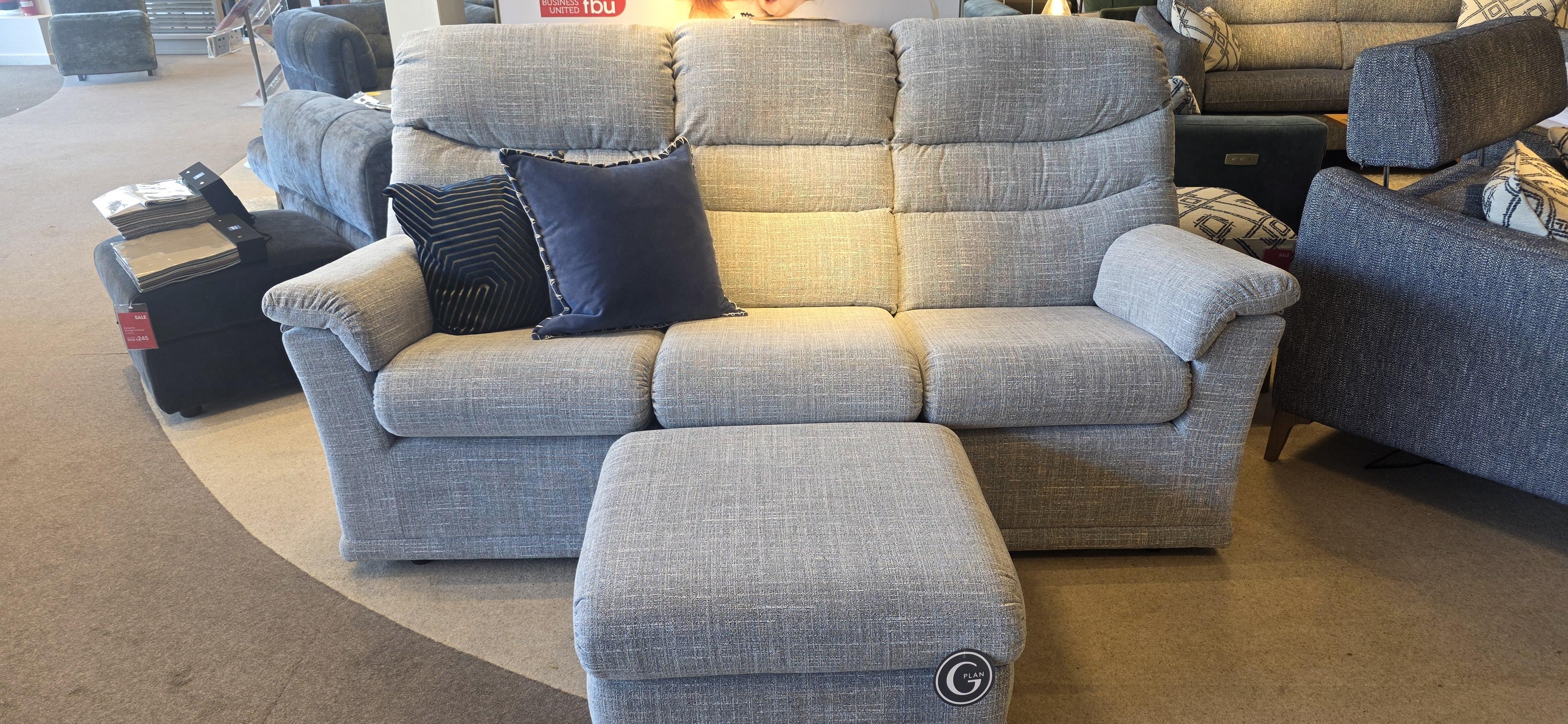 Malvern 3 seater and Footstool in  on Furniture Village