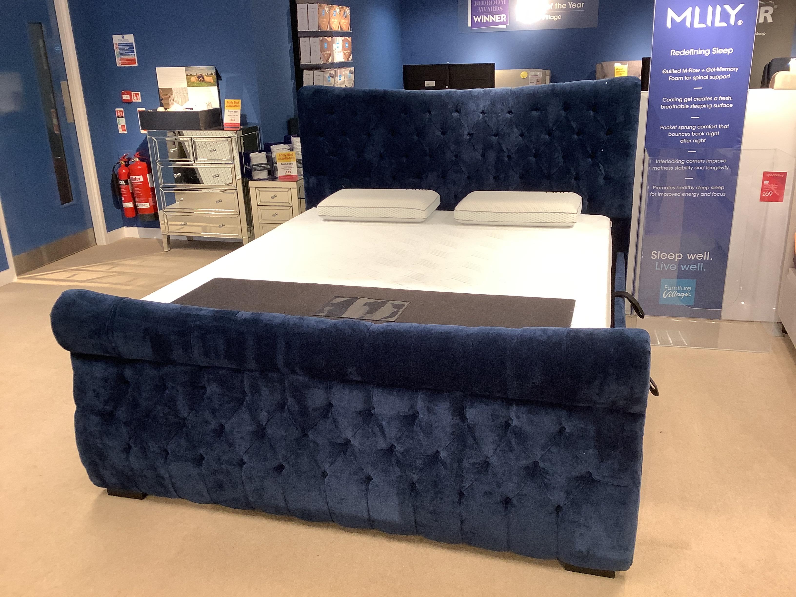 Lance Kingsize Ottoman + Mlily Ultra 270 Mattress in  on Furniture Village