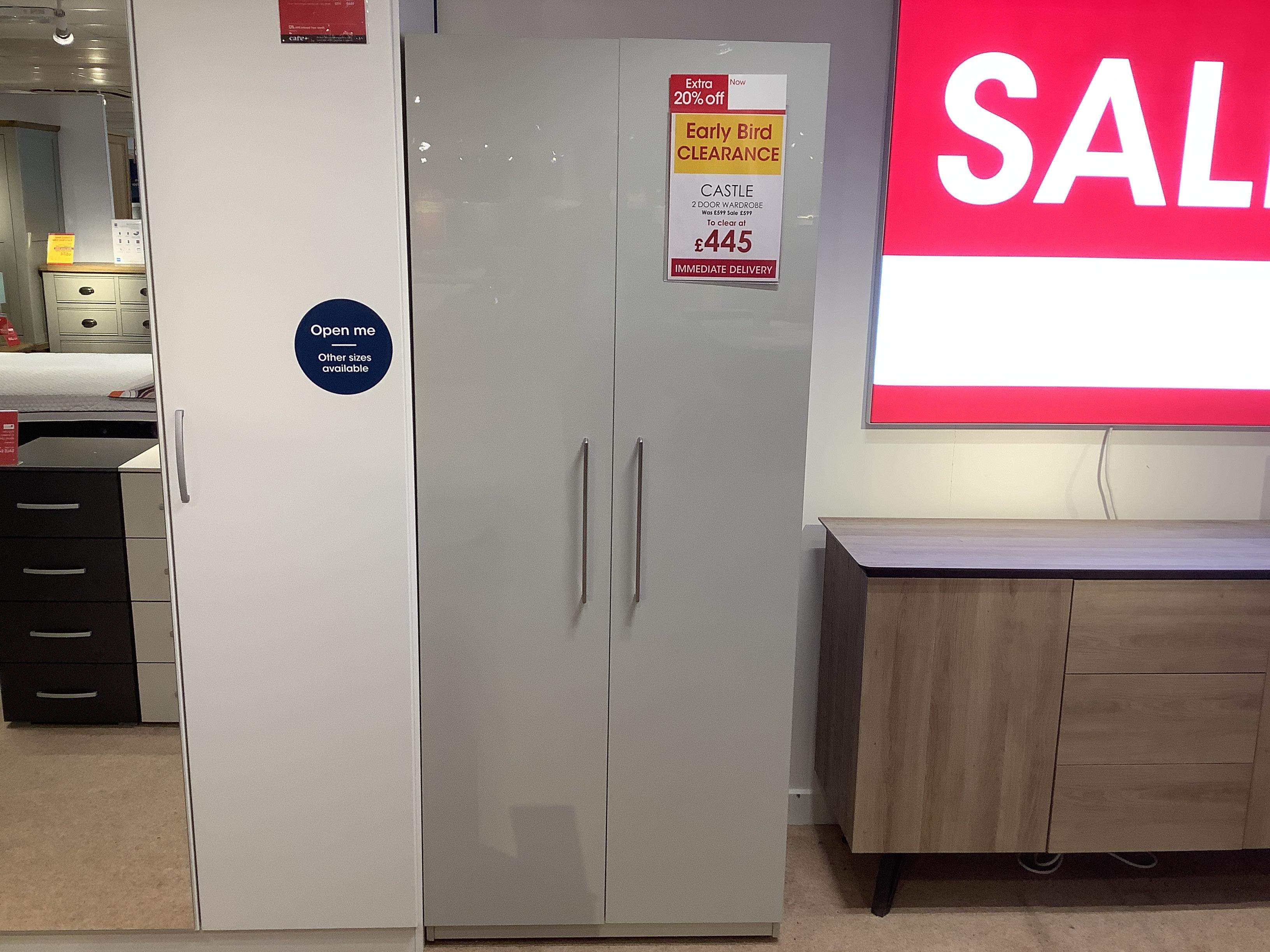 CASTLE 2 DOOR WARDROBE in  on Furniture Village